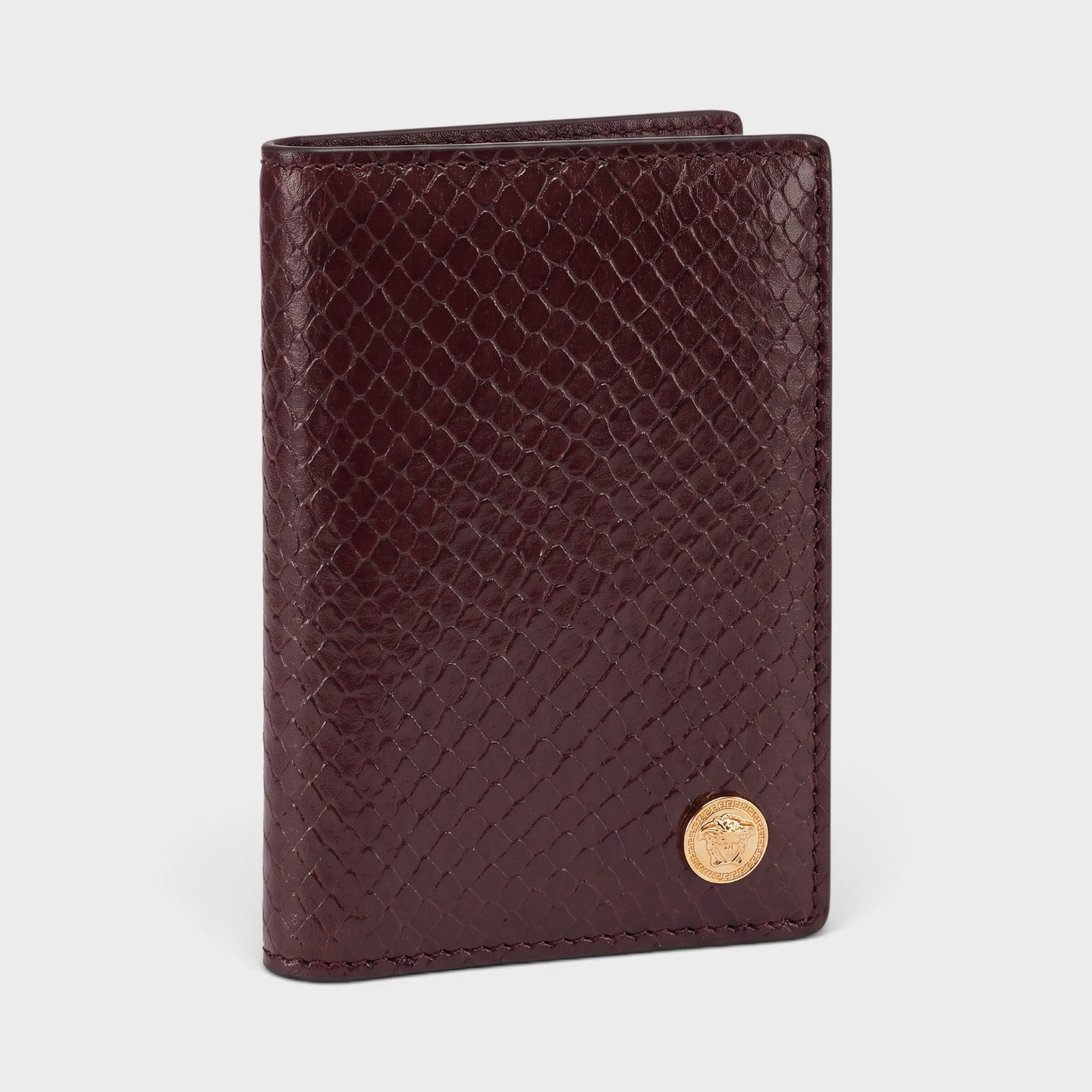 Medusa Bi-fold Wallet Ayer Printed Maroon Brown