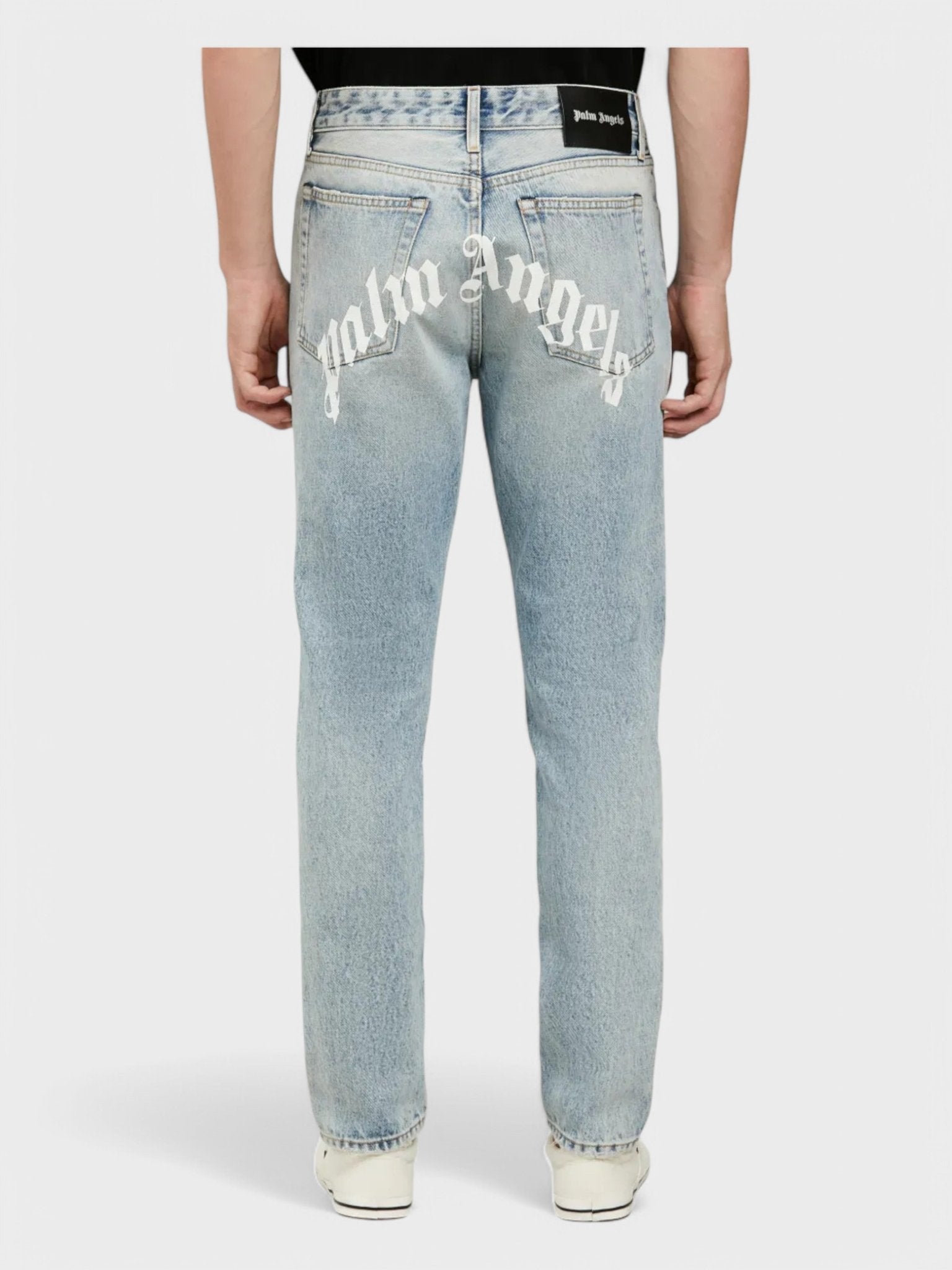 Palm Angels Back Logo Denim 'Light Blue' - Supplied FashionPalm Angels