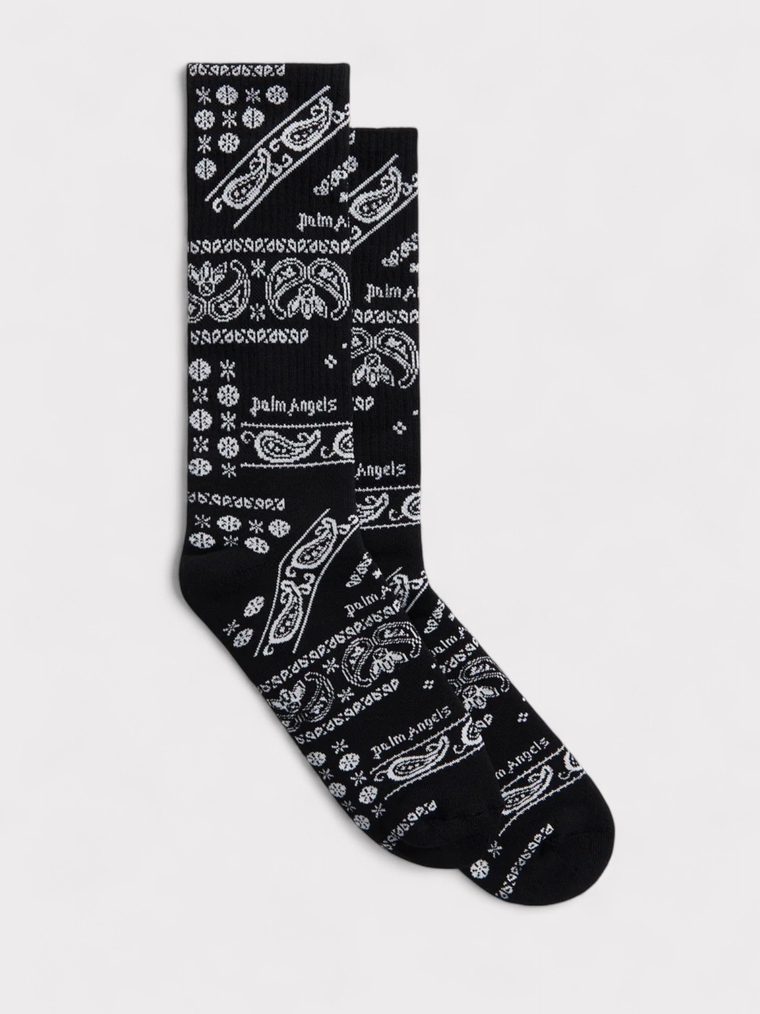 Palm Angels Bandana Socks Black Off White - Supplied FashionPalm Angels
