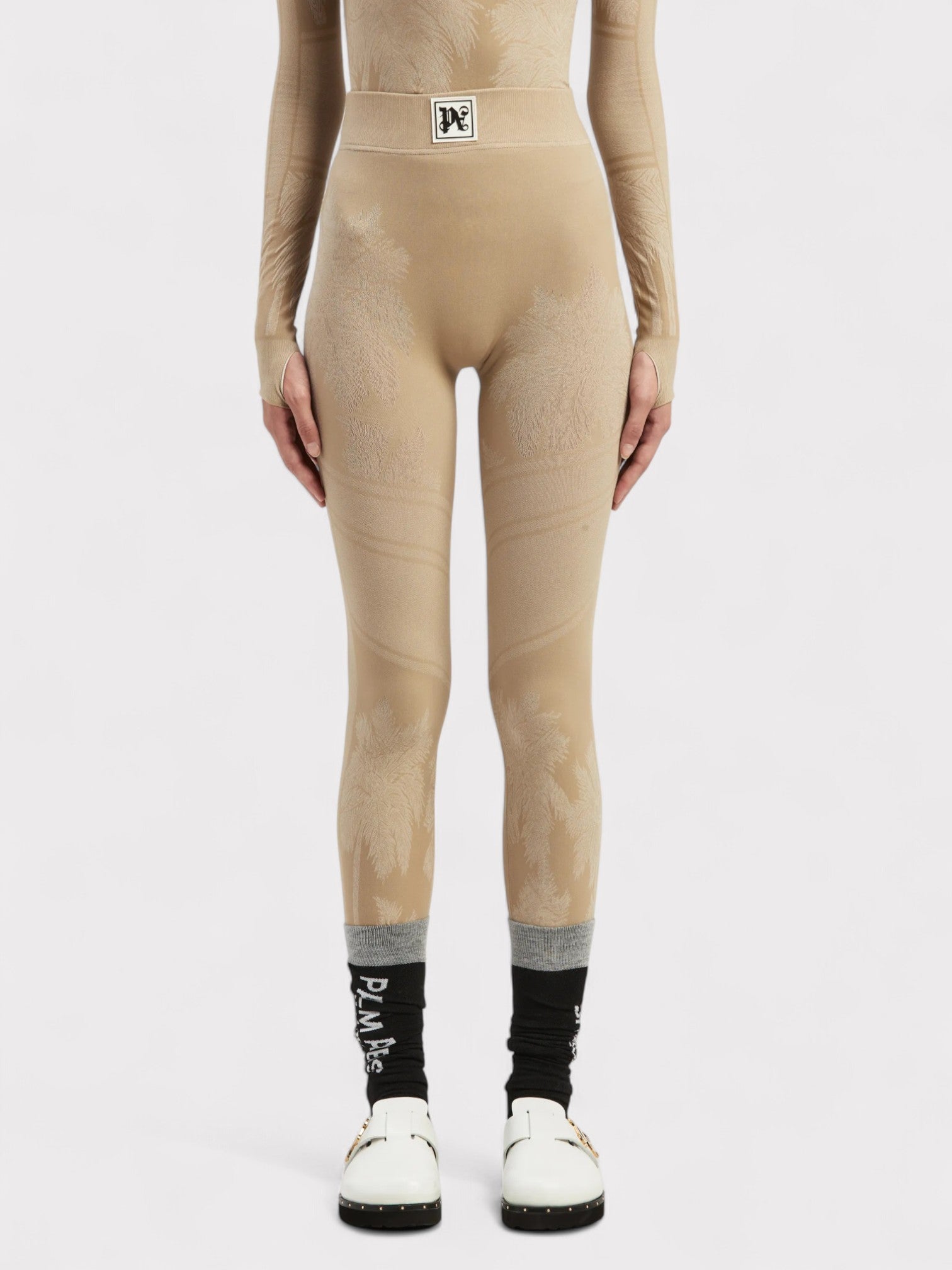 Palm Angels Baselayer Ski Bottom Beige - Supplied FashionPalm Angels
