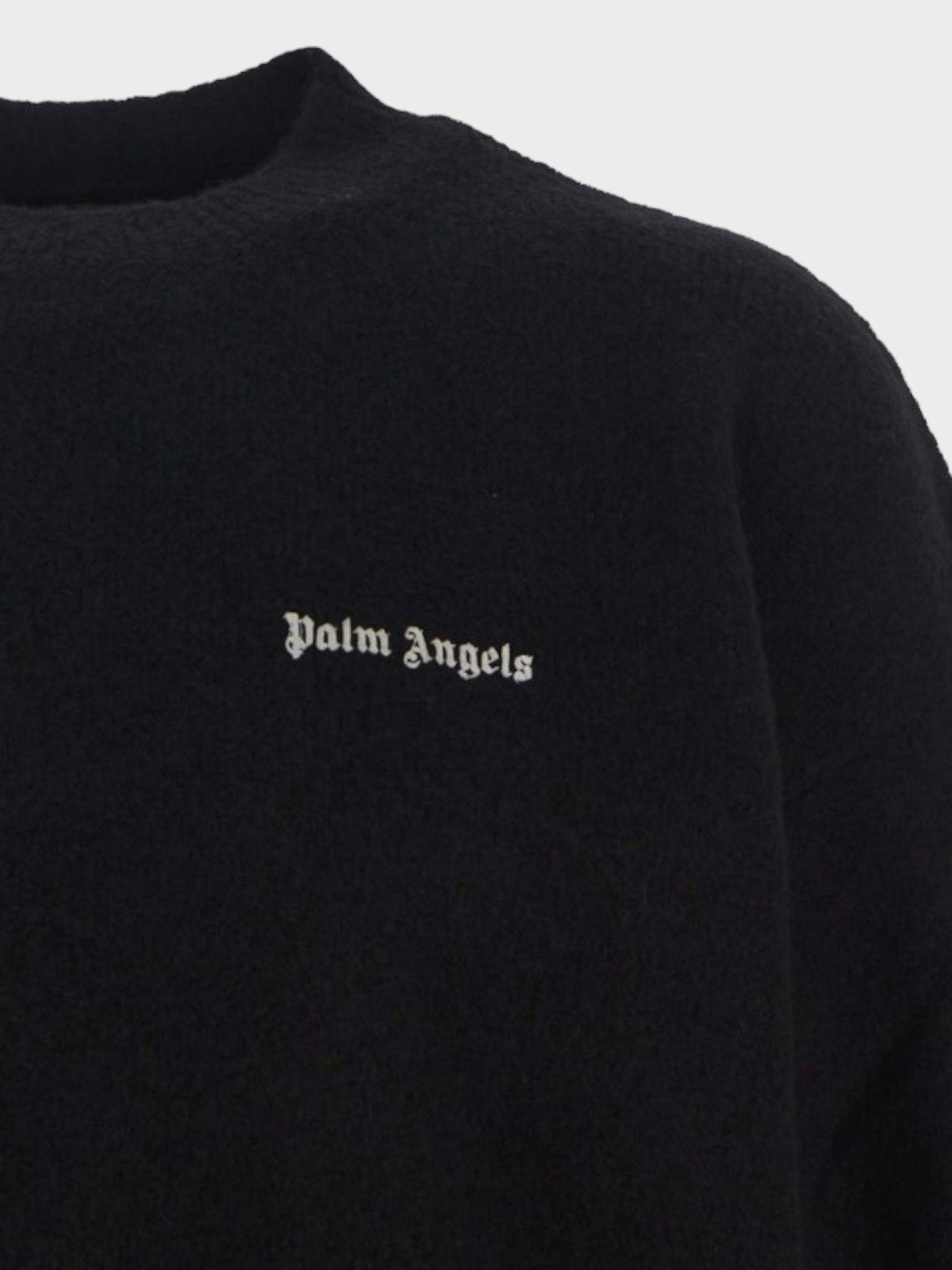 Palm Angels Basic Logo Sweater Black - Supplied FashionPalm Angels