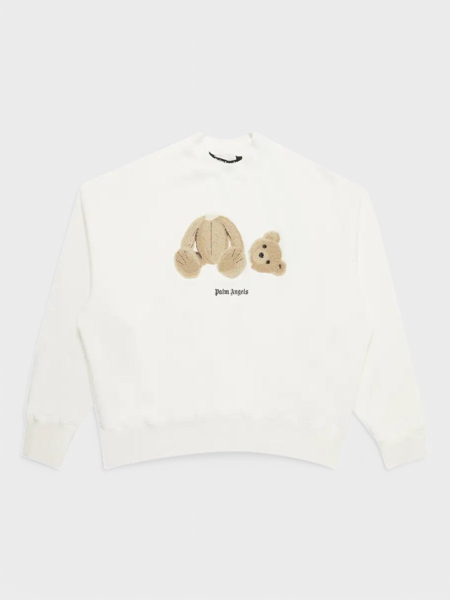 Palm Angels Bear Crewneck Off White/Brown - Supplied FashionPALM ANGELS