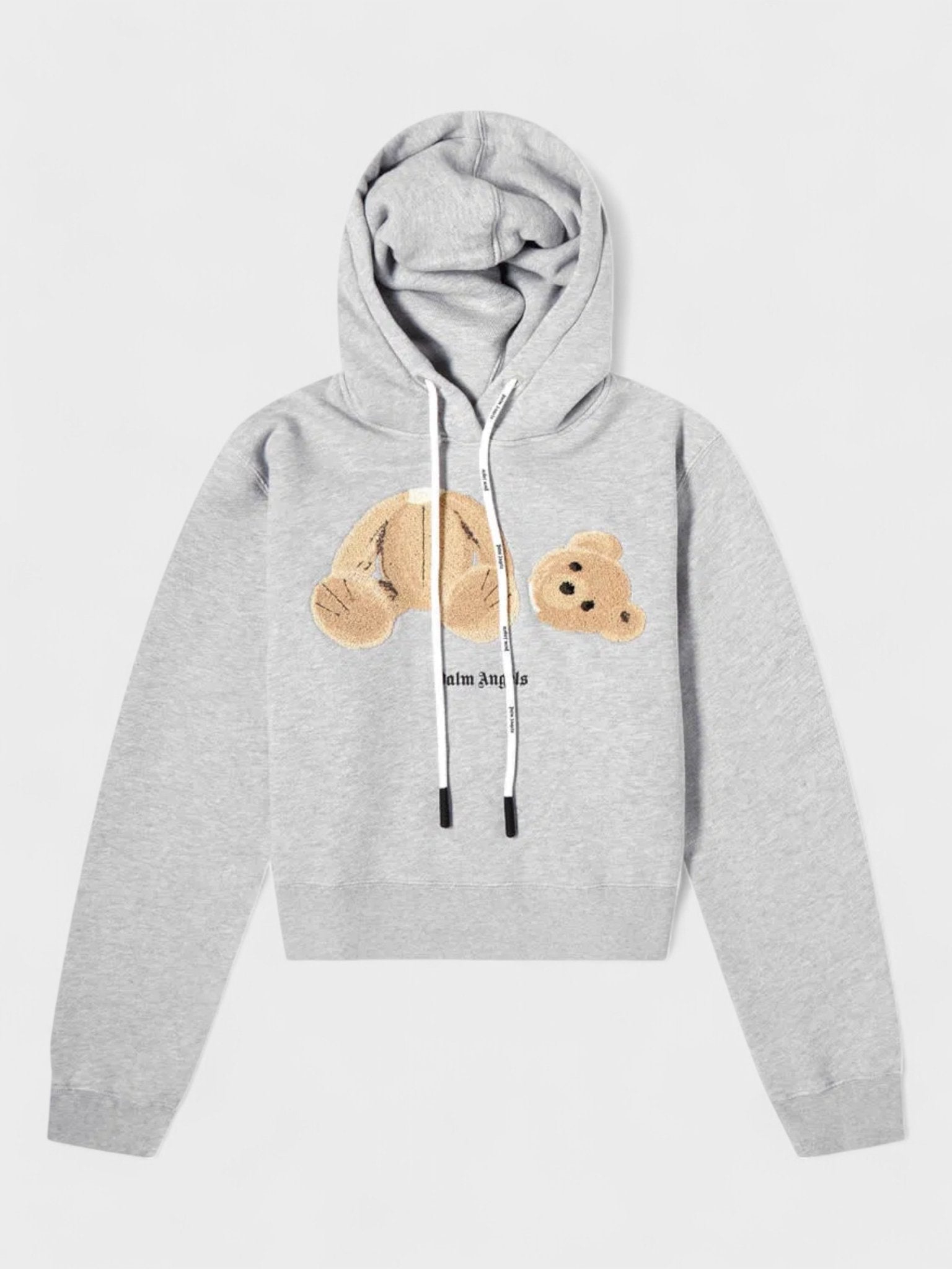 Palm Angels Bear Embroidered Hoodie Grey - Supplied FashionAcne Studios