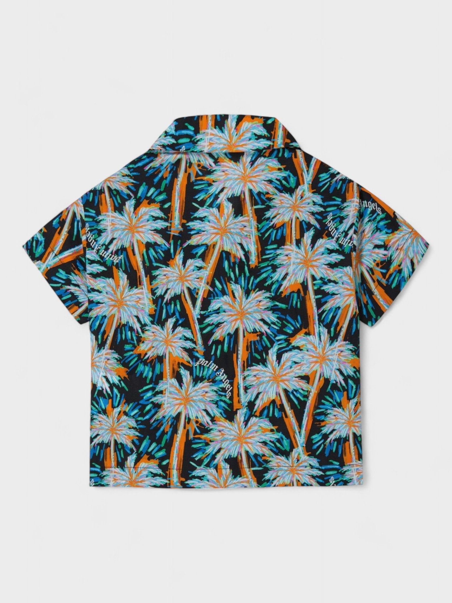 Palm Angels Boys All Over Print Palms Bowling Shirt Green - Supplied FashionPalm Angels