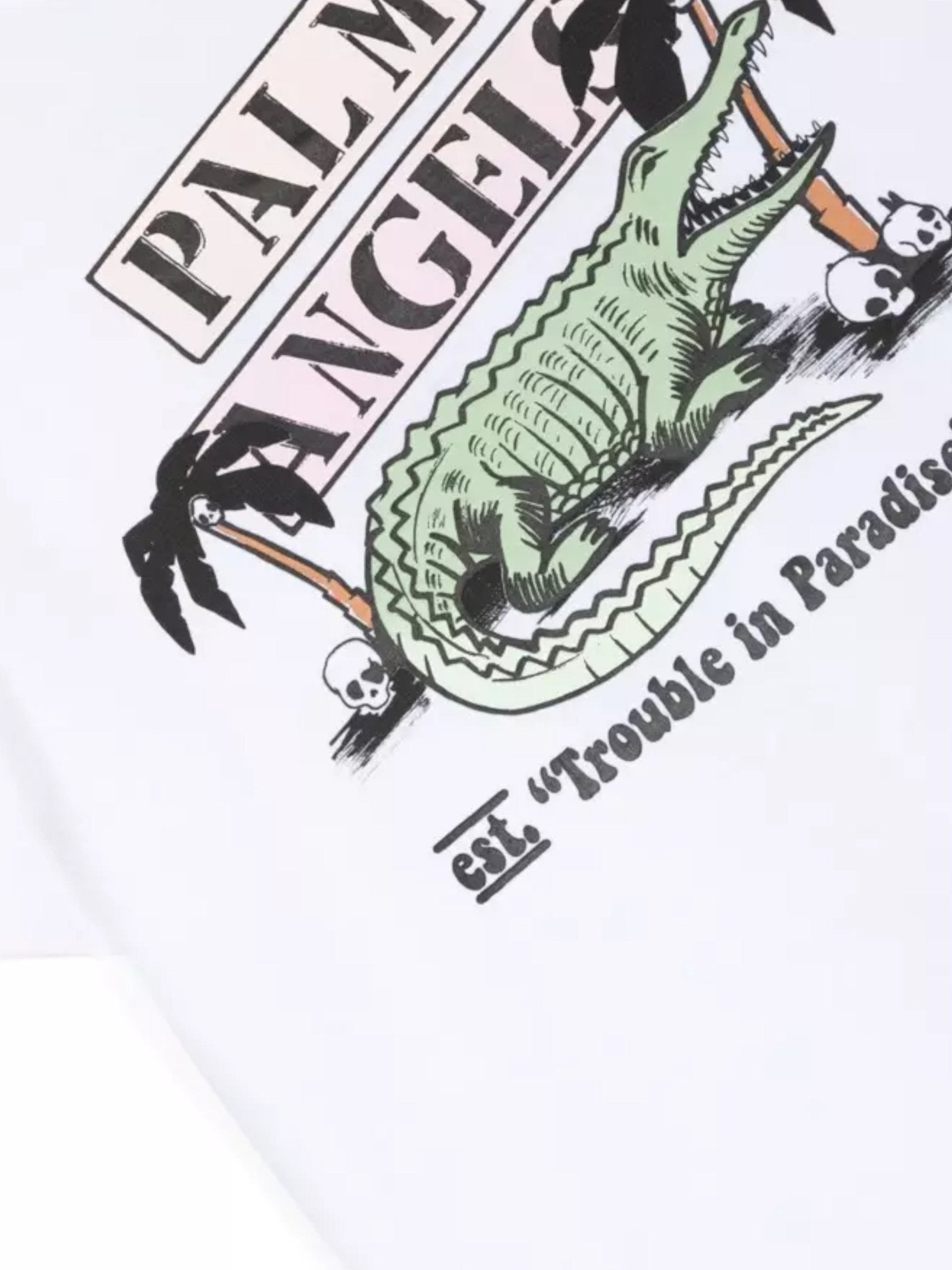 Palm Angels Boys Croco Trouble T Shirt White - Supplied FashionPalm Angels