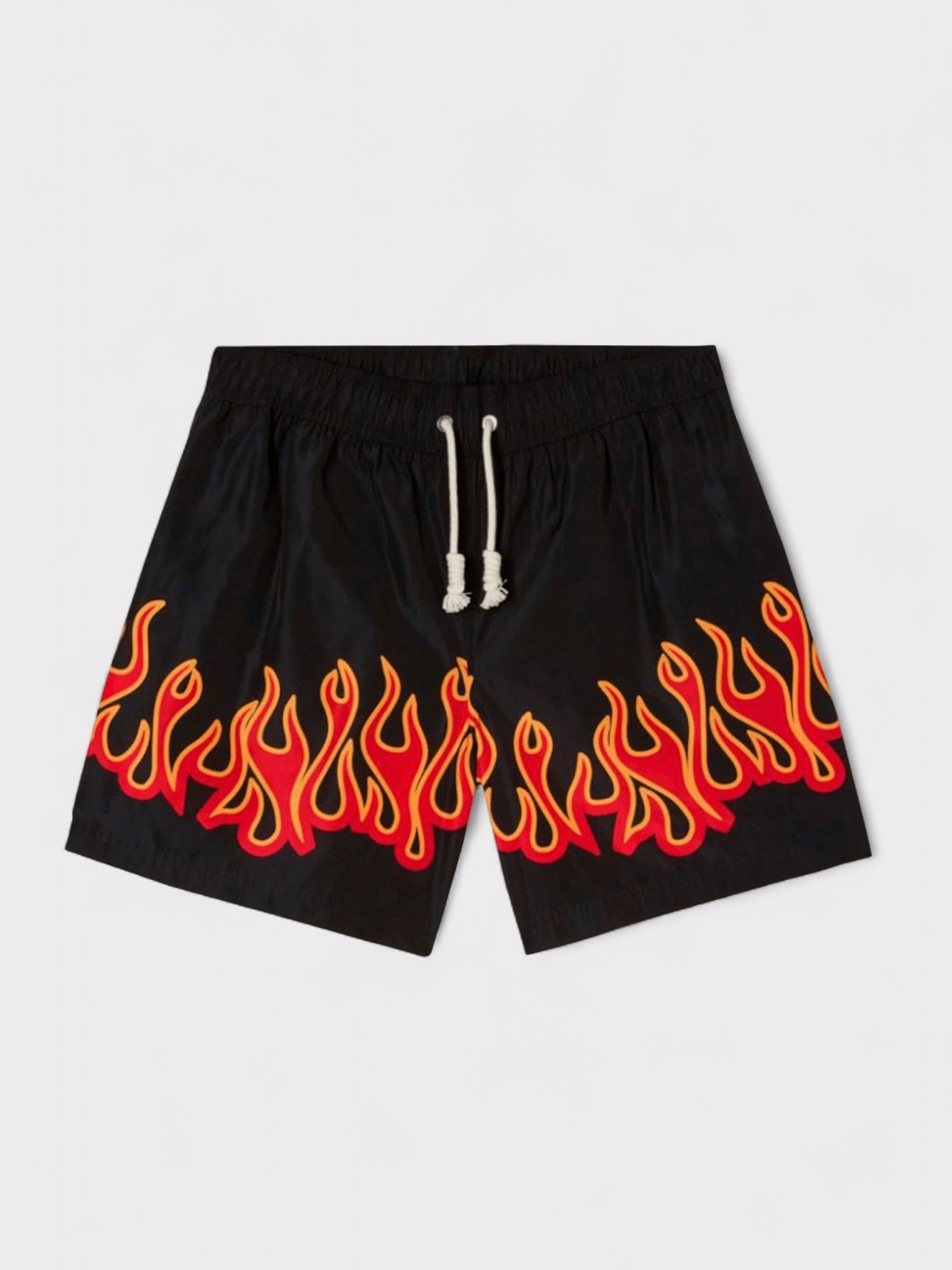 Palm Angels Burning Flames Print Swimshort Black - Supplied FashionPalm Angels