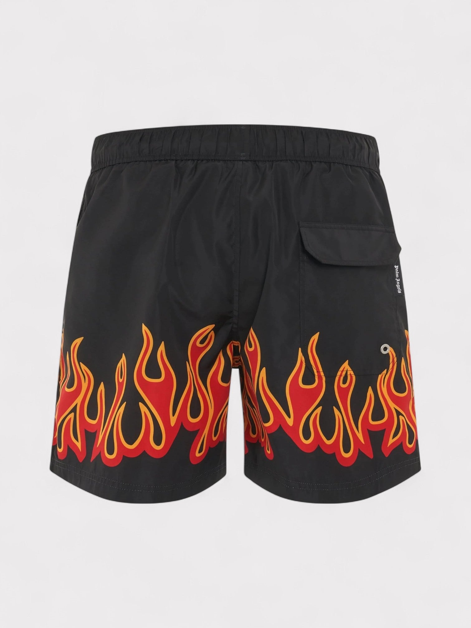 Palm Angels Burning Flames Print Swimshort Black - Supplied FashionPalm Angels
