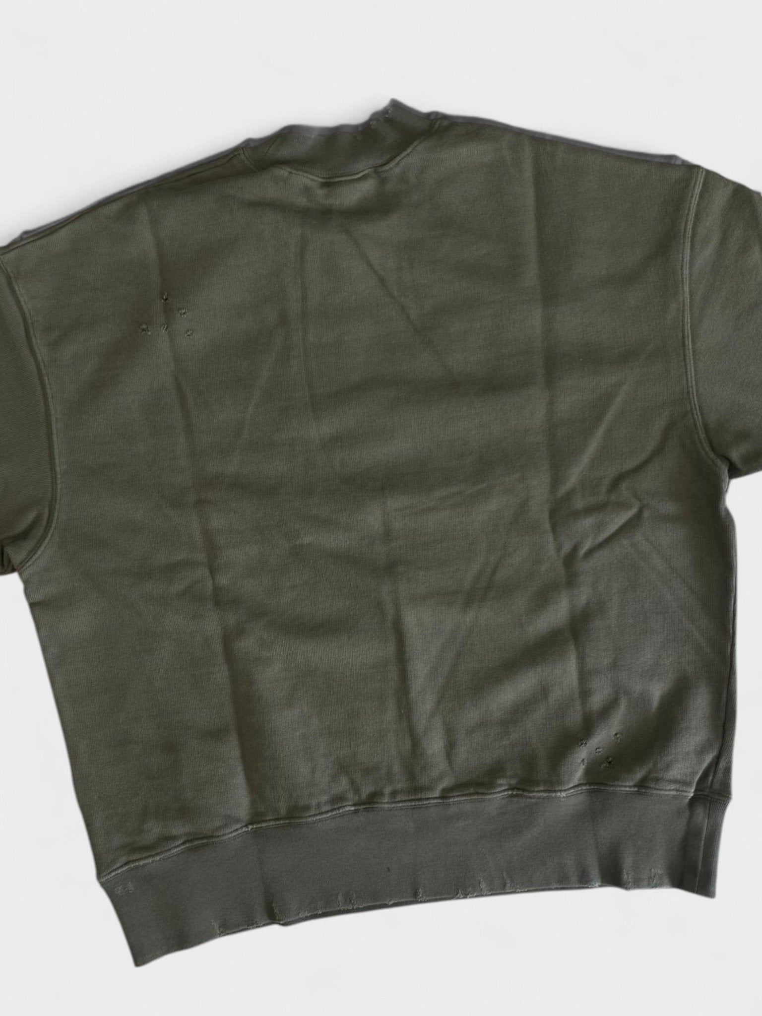 Palm Angels Burning Logo Sweatshirt Military Green - Supplied FashionPalm Angels