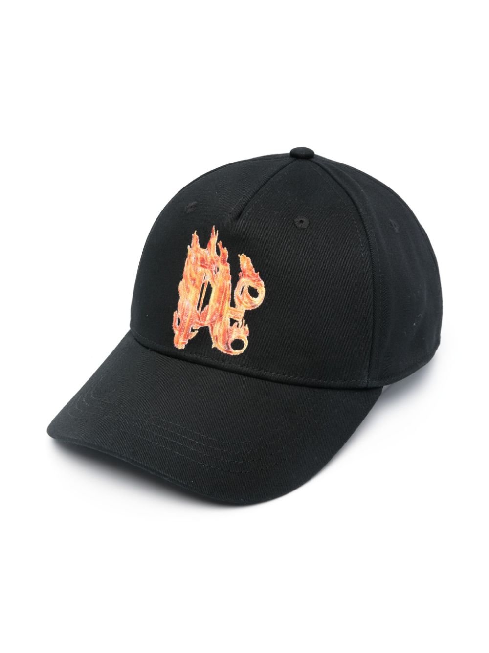 Palm Angels Burning Monogram Cap Black - Supplied FashionPALM ANGELS