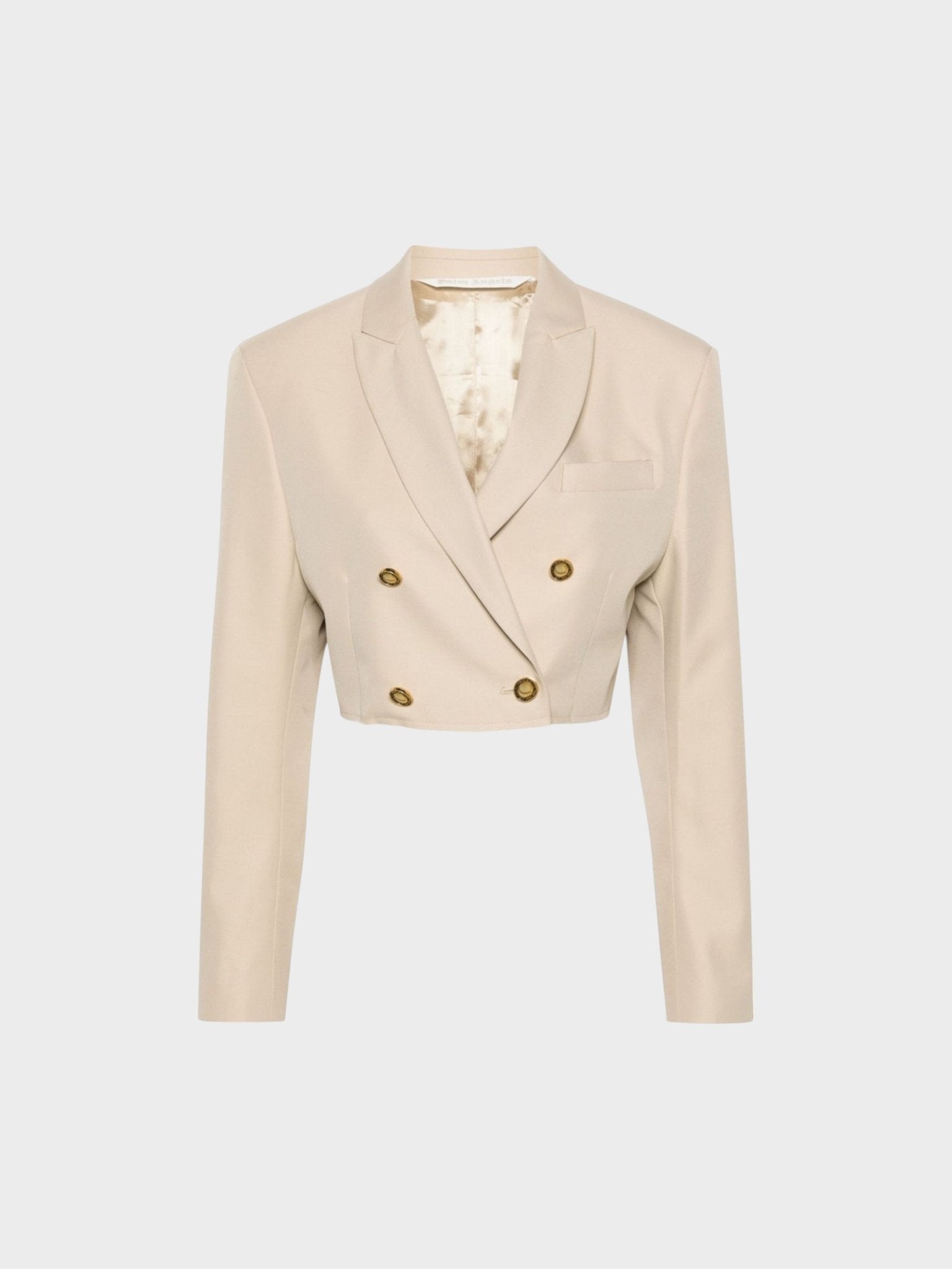 Palm Angels Buttons Cropped Blazer Beige - Supplied FashionPalm Angels