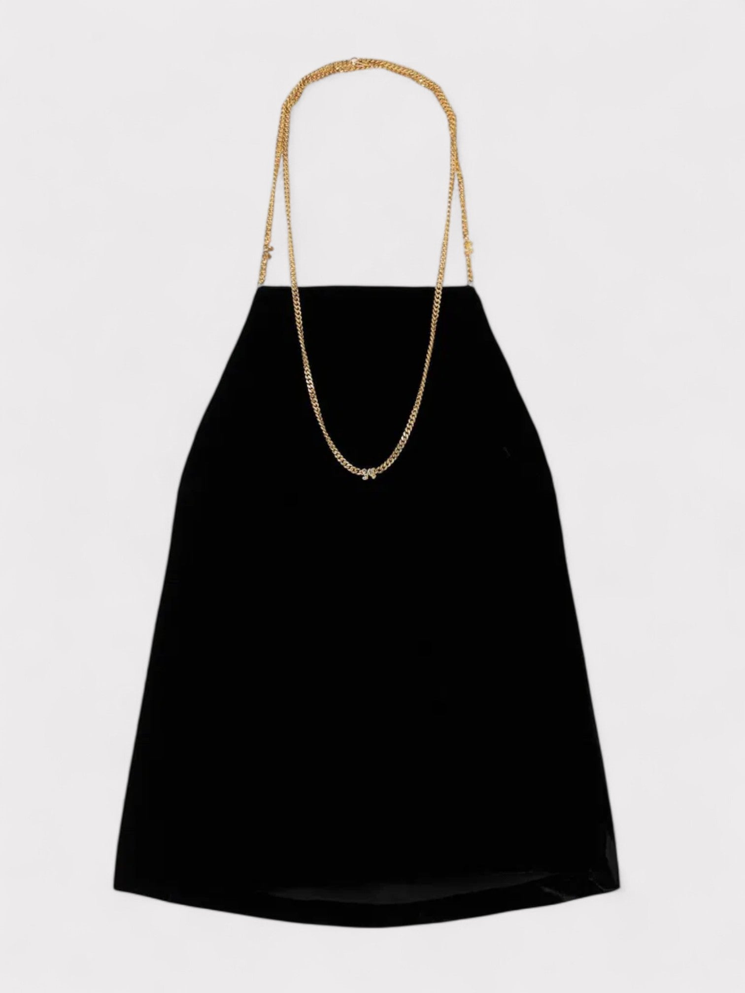Palm Angels Chain Velvet Top Black - Supplied FashionPalm Angels