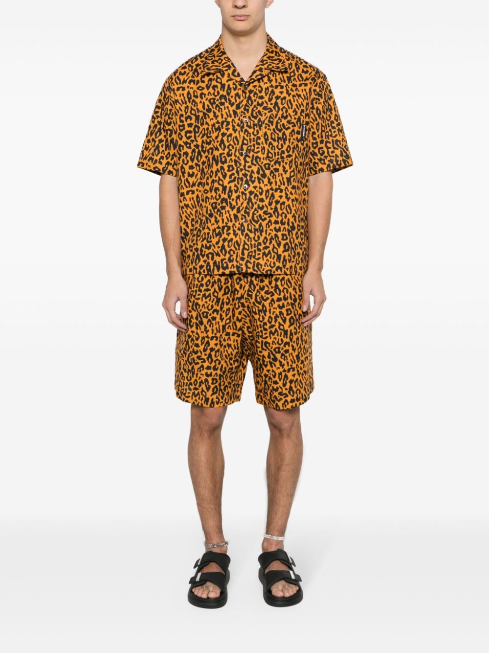 Palm Angels Cheetah Bowling Shirt Orange - Supplied FashionPalm Angels