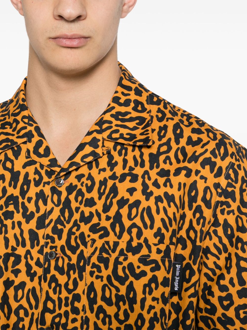 Palm Angels Cheetah Bowling Shirt Orange - Supplied FashionPalm Angels