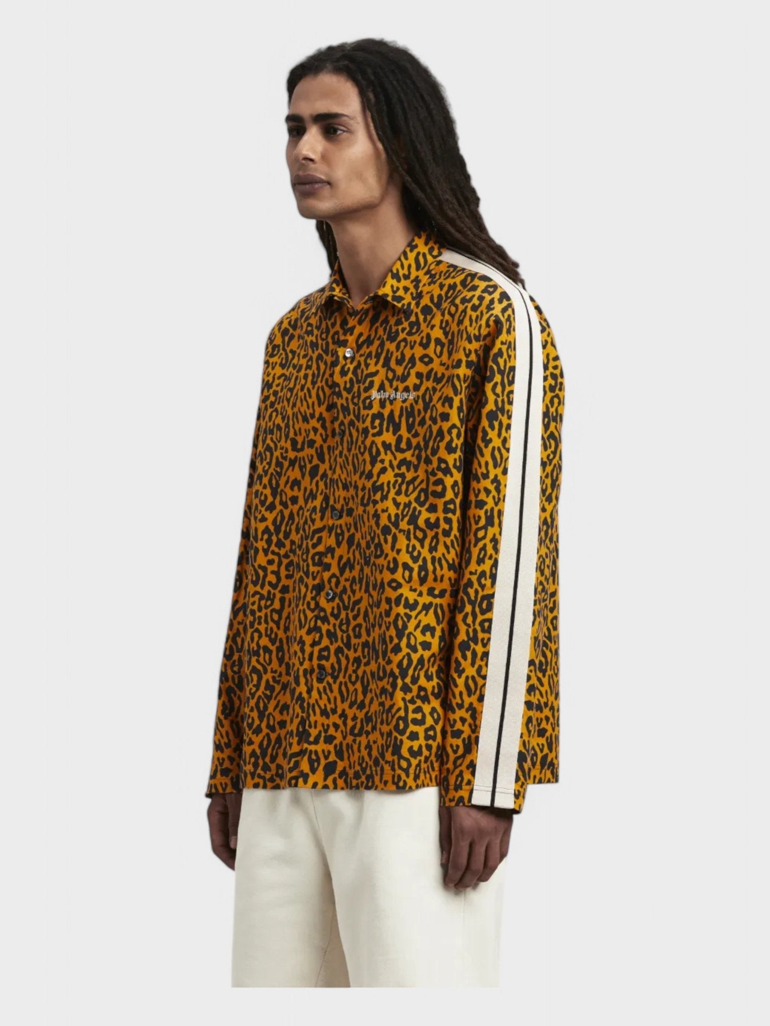 Palm Angels Cheetah Track Shirt 'Orange/Black' - Supplied FashionPalm Angels