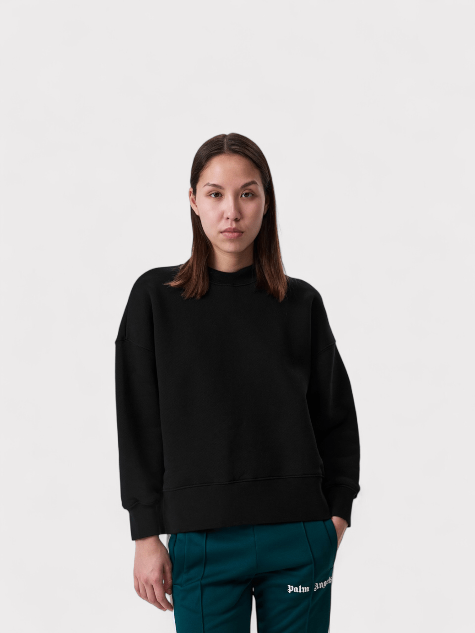 Palm Angels Classic Logo Crewneck Curved Logo - Supplied FashionPalm Angels