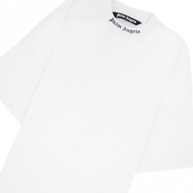 PALM ANGELS Classic Logo Over T Shirt White/black - Supplied LuxuryPalm Angels