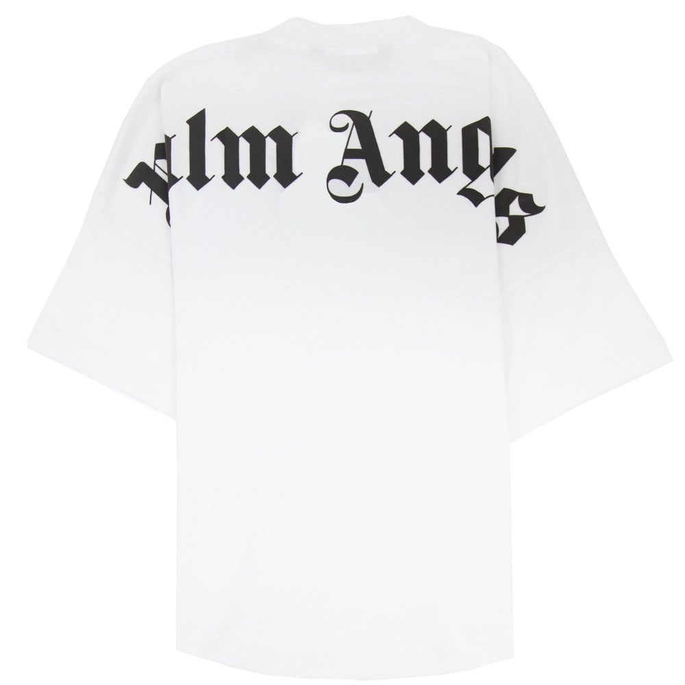 PALM ANGELS Classic Logo Over T Shirt White/black - Supplied LuxuryPalm Angels
