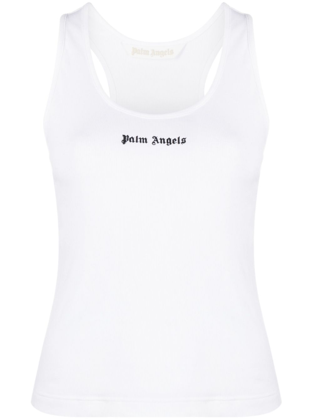 Palm Angels Classic Logo Rib Tank Top White - Supplied FashionPALM ANGELS