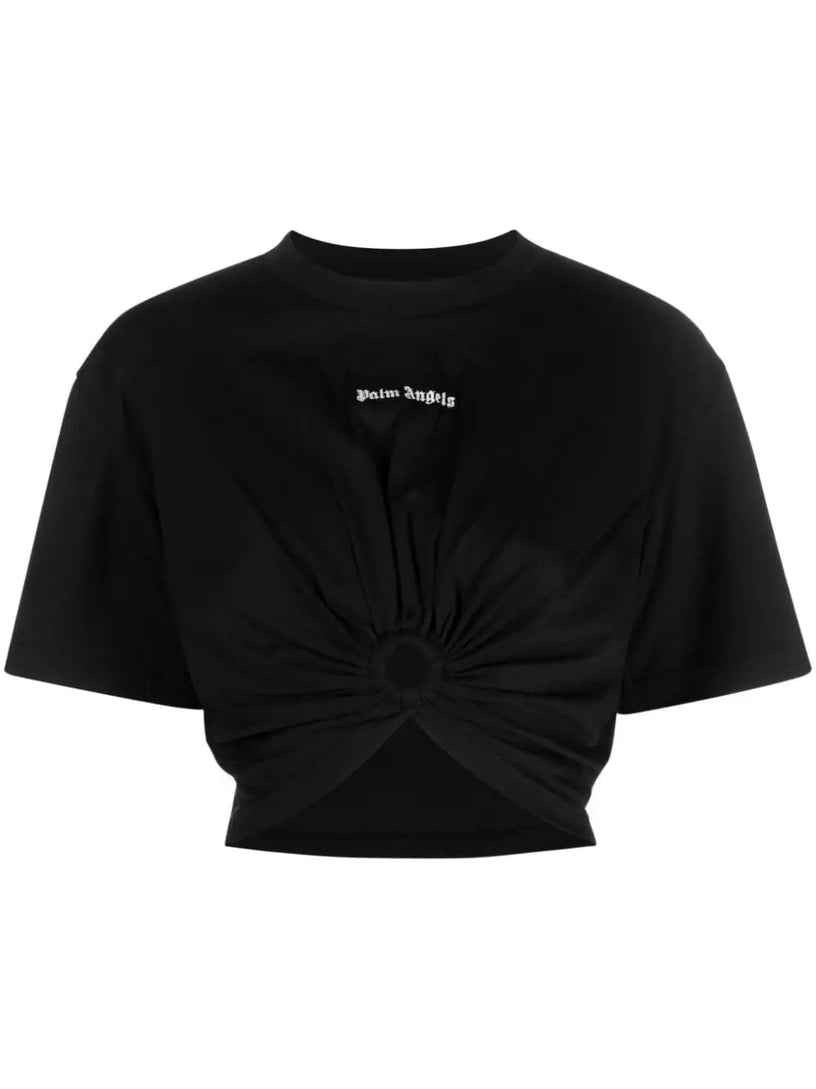 Palm Angels Classic Logo Ring Tee Black - Supplied FashionPALM ANGELS