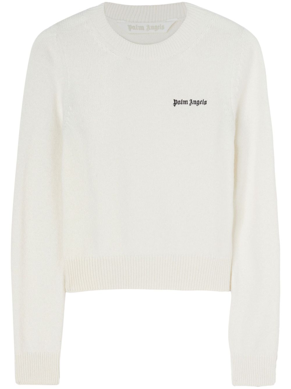 Palm Angels Classic Logo Sweater White - Supplied FashionPALM ANGELS