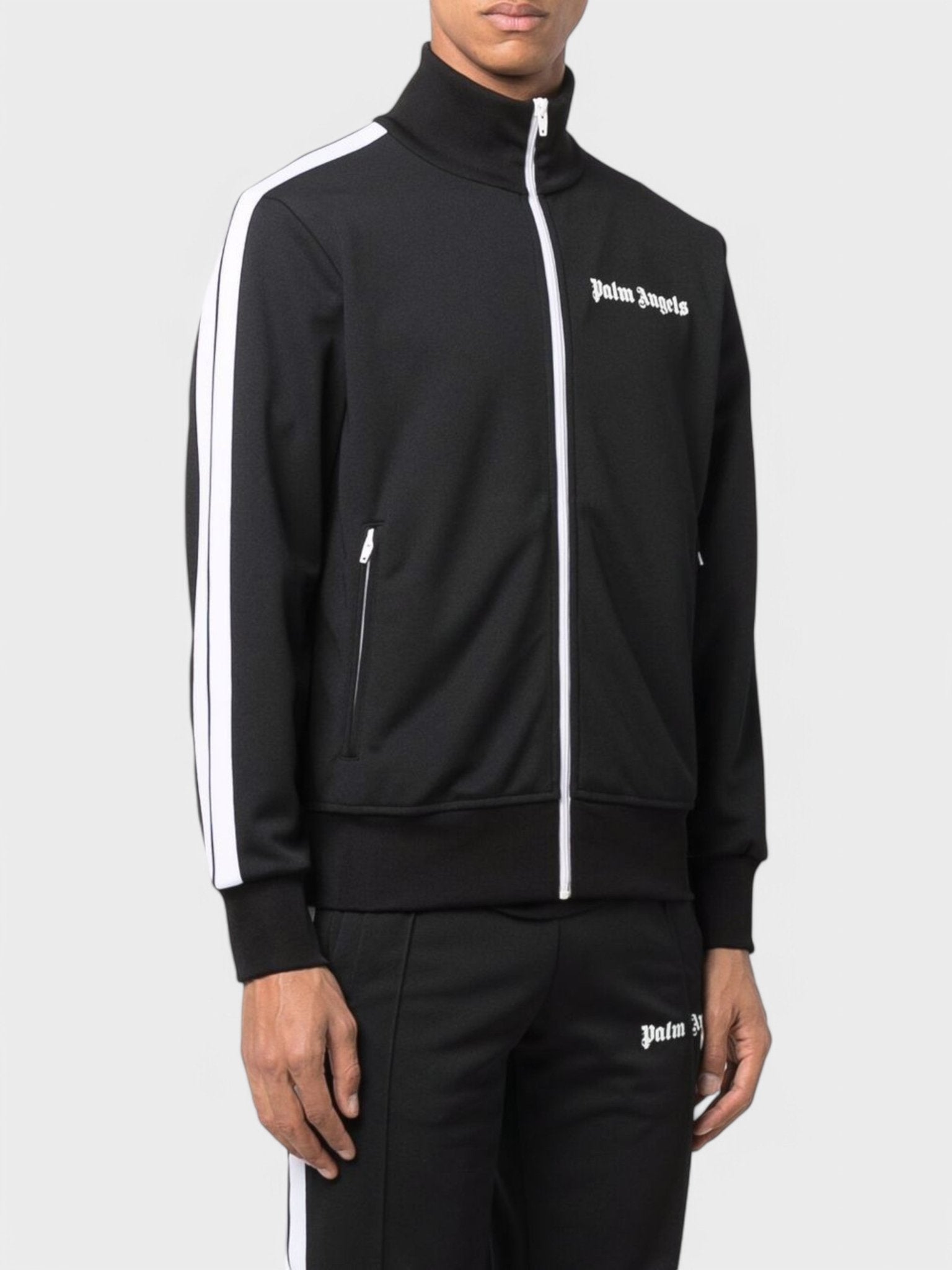 Palm Angels Classic Track Jacket Black White - Supplied FashionPALM ANGELS