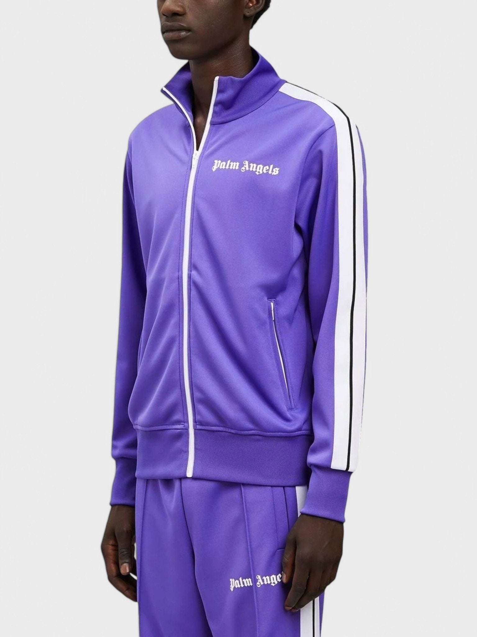 Palm Angels Classic Track Jacket Purple White - Supplied FashionPALM ANGELS