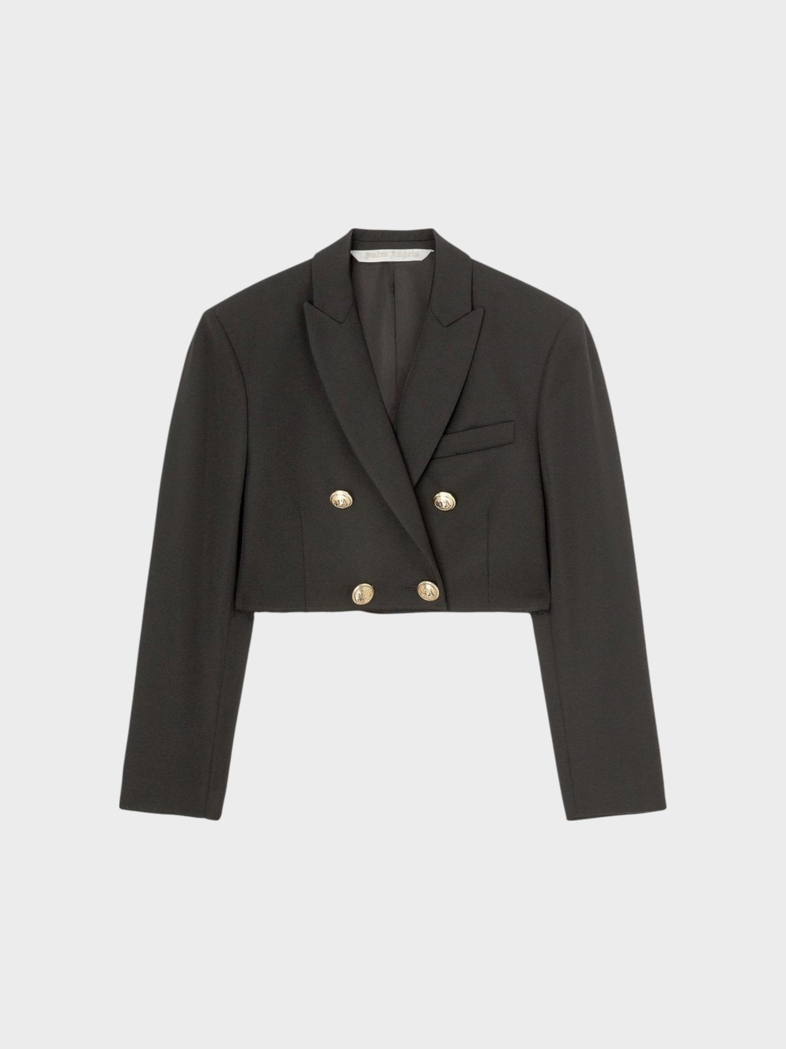 Palm Angels Cropped Blazer Black Gold - Supplied FashionPalm Angels