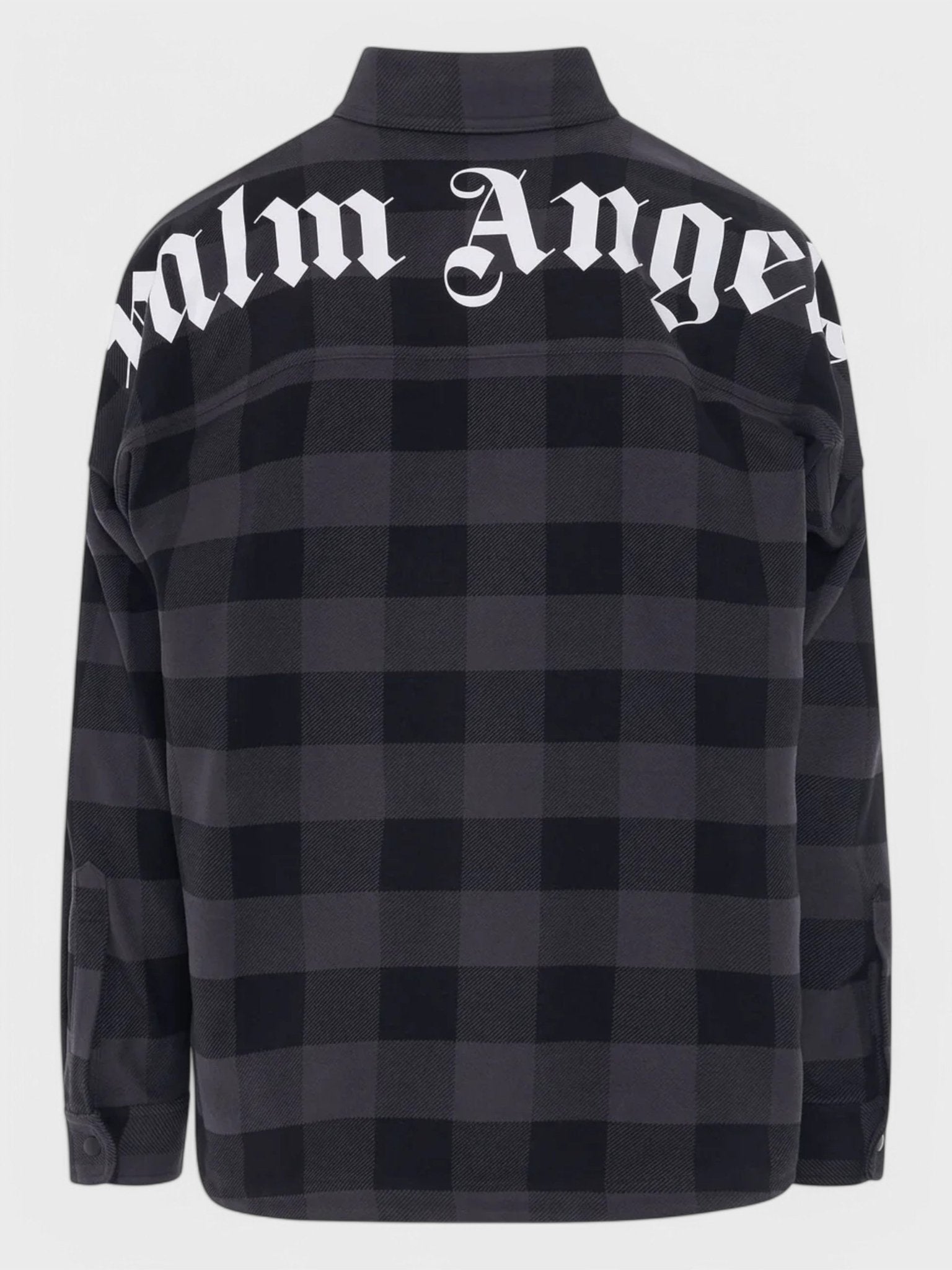 Palm Angels Curved Logo Shirt Black/Grey - Supplied FashionPALM ANGELS