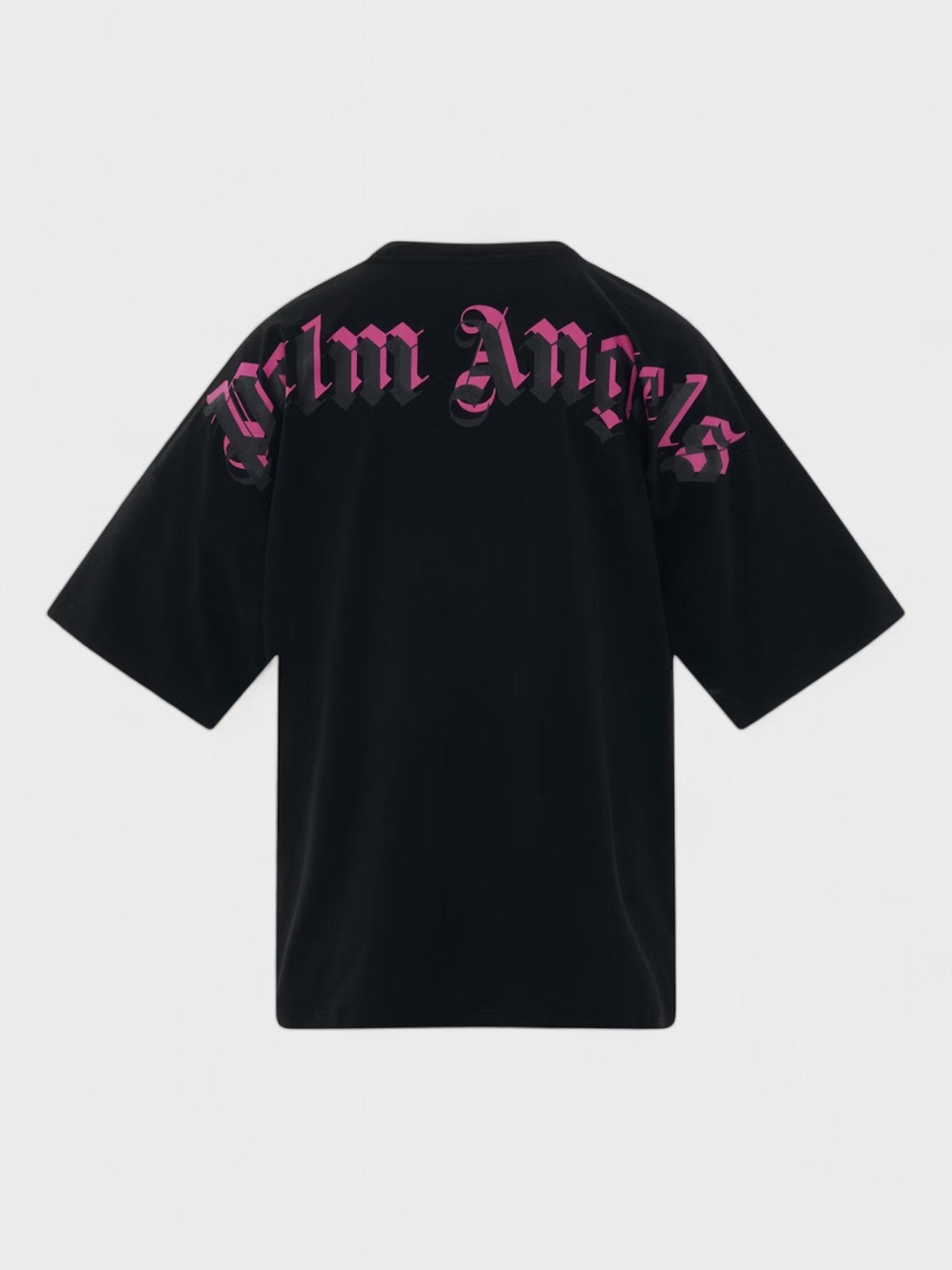 Palm Angels Double Logo Over T Shirt Black Fuchsia S - Supplied FashionPalm Angels