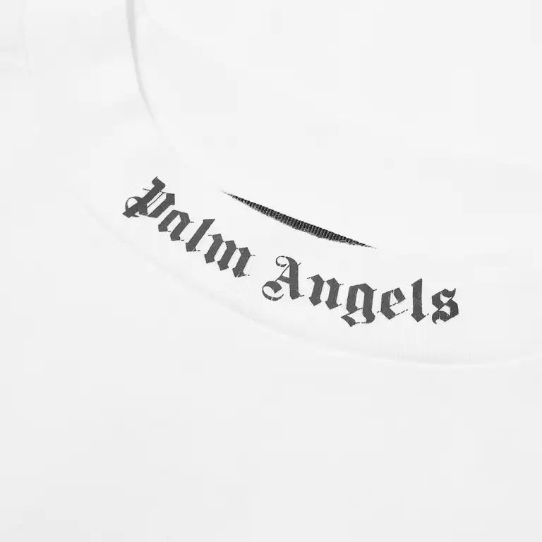 Palm Angels Doubled Logo T-Shirt White/Fuchsia - Supplied LuxuryPalm Angels