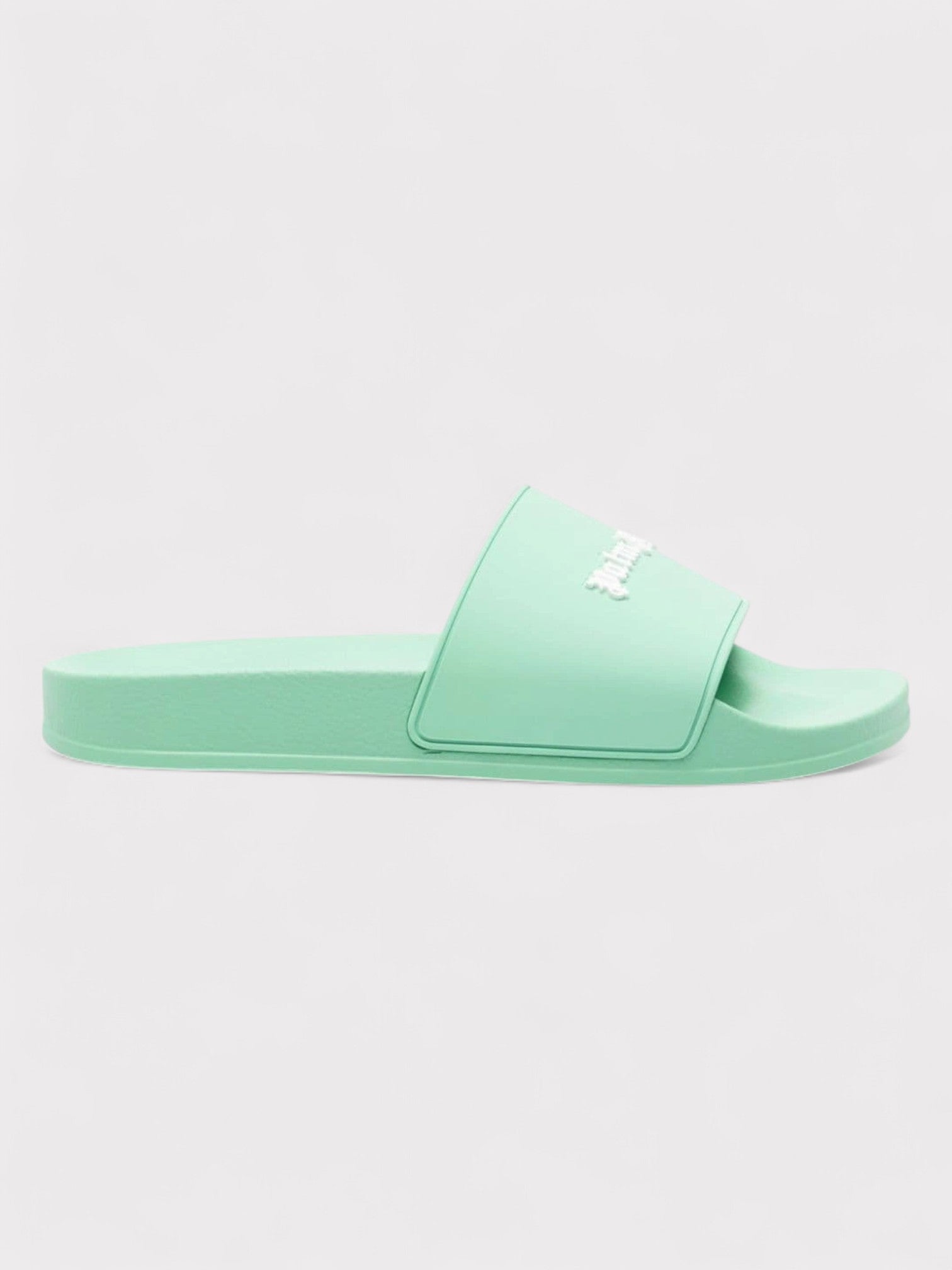 Palm Angels Essential Logo Slides Light Green - Supplied FashionPalm Angels