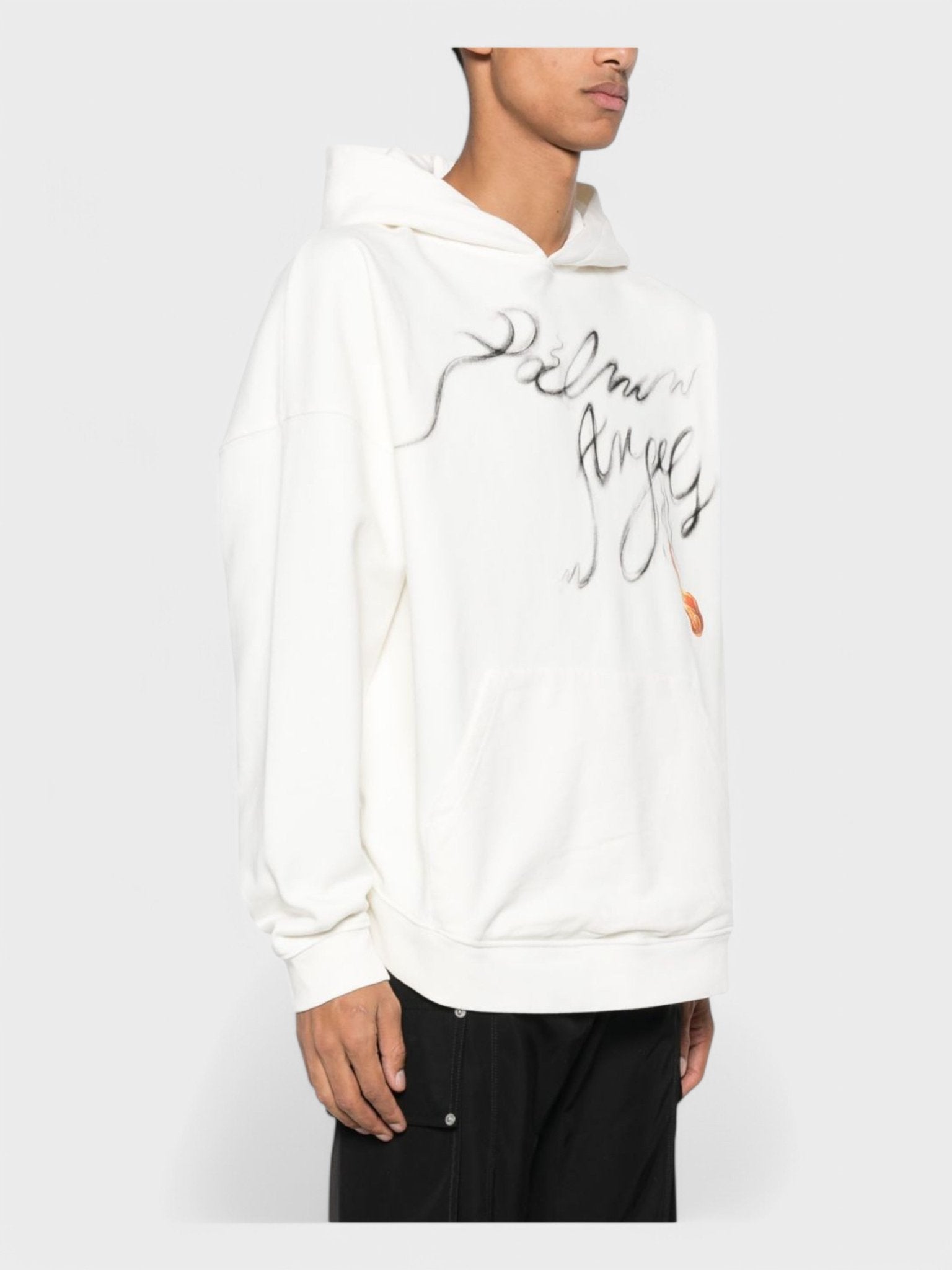 Palm Angels Foggy Hoodie 'Off White/Black' - Supplied FashionPalm Angels