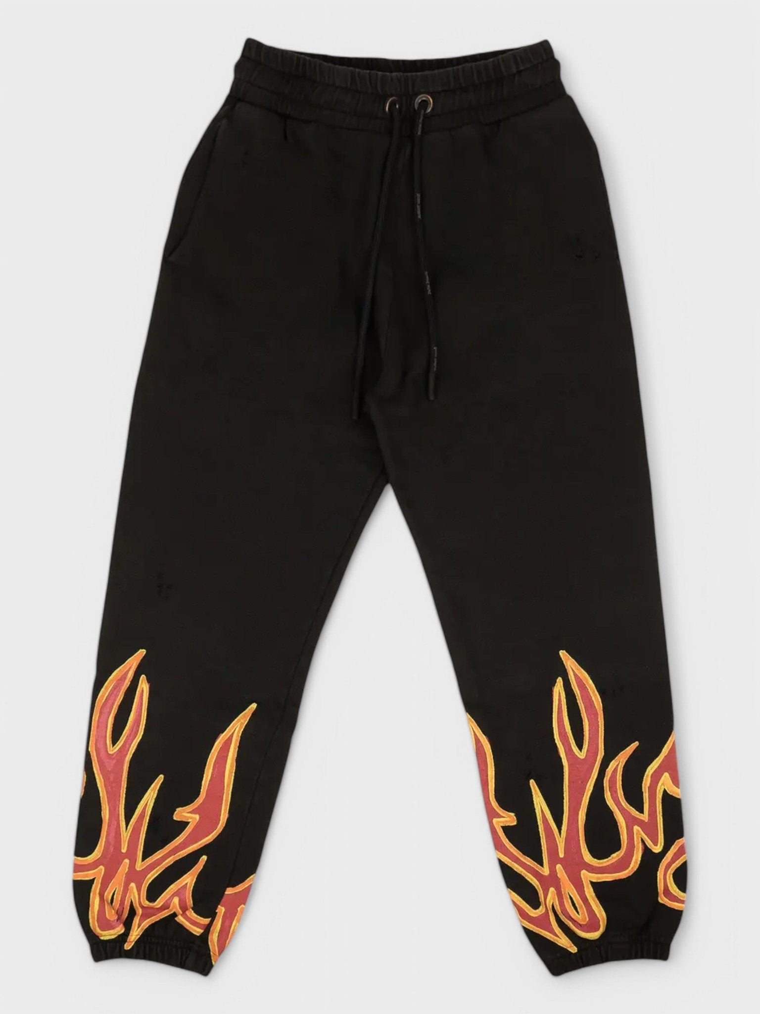 Palm Angels Gd Graffiti Flames Sweatpants Black/Red - Supplied FashionPALM ANGELS