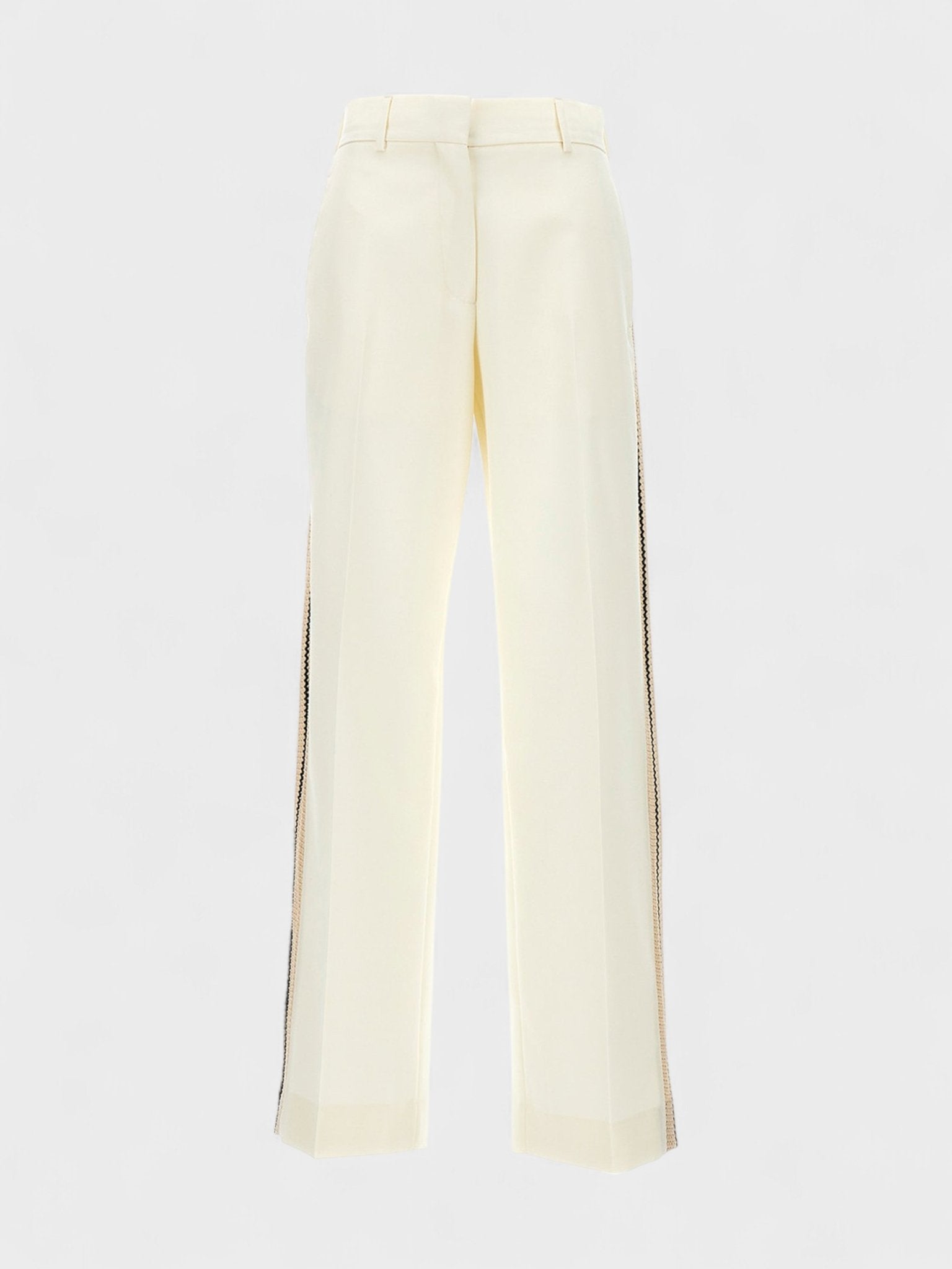 Palm Angels Knit Tape Suit Pants Butter White - Supplied FashionPalm Angels