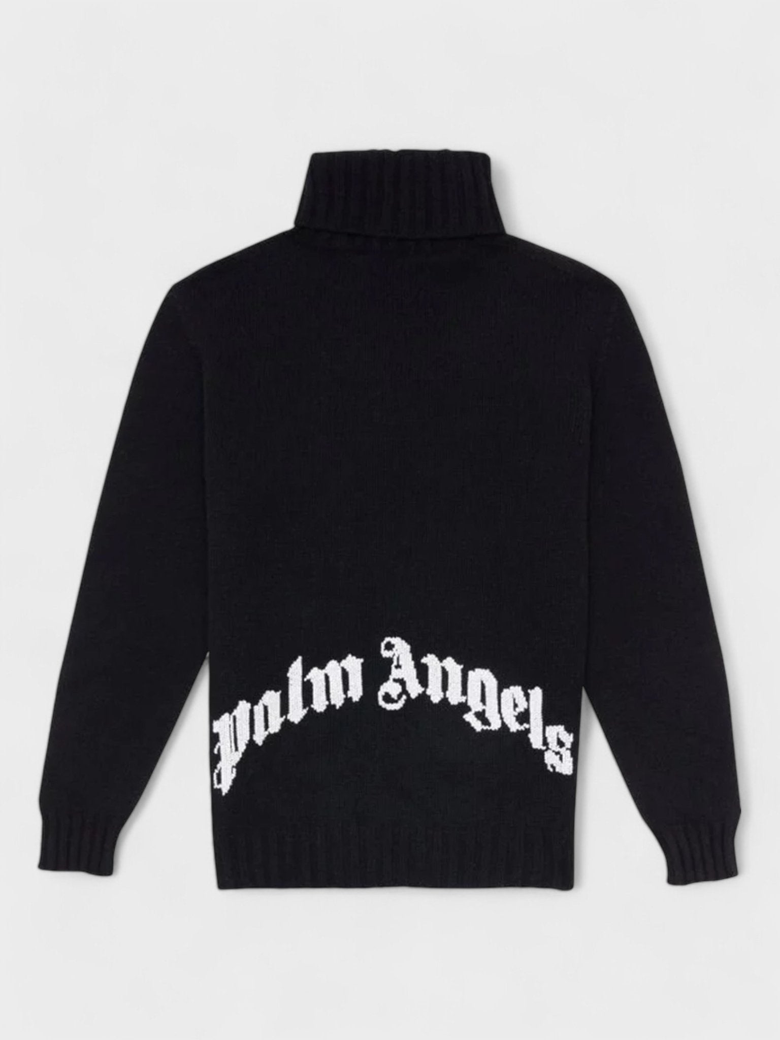 Palm Angels Knit Turtleneck Sweater Black - Supplied FashionHeron Preston