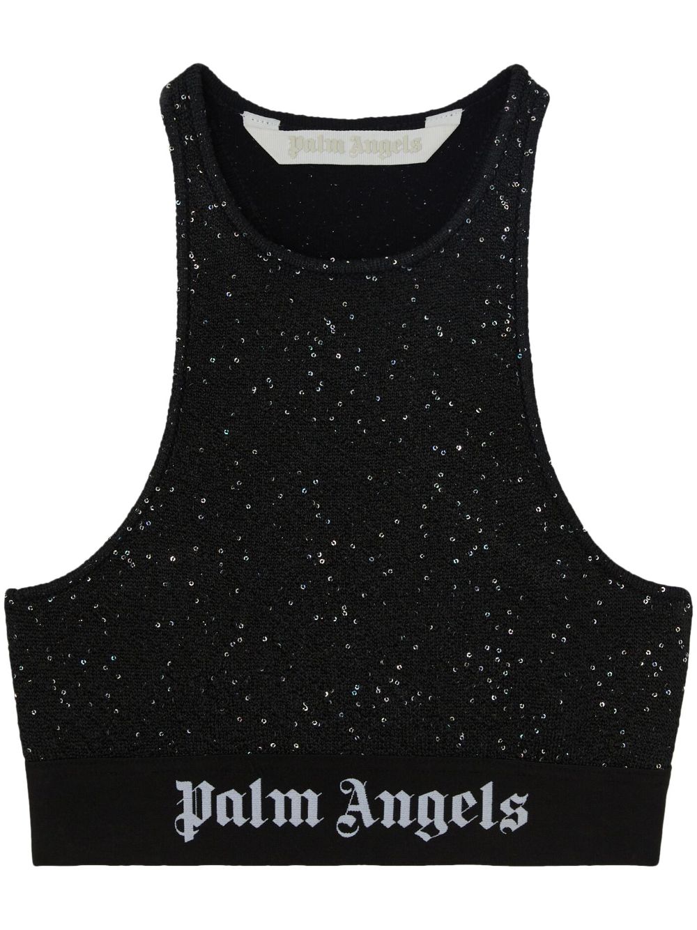 Palm Angels Knitted Logo Top Black - Supplied FashionPALM ANGELS