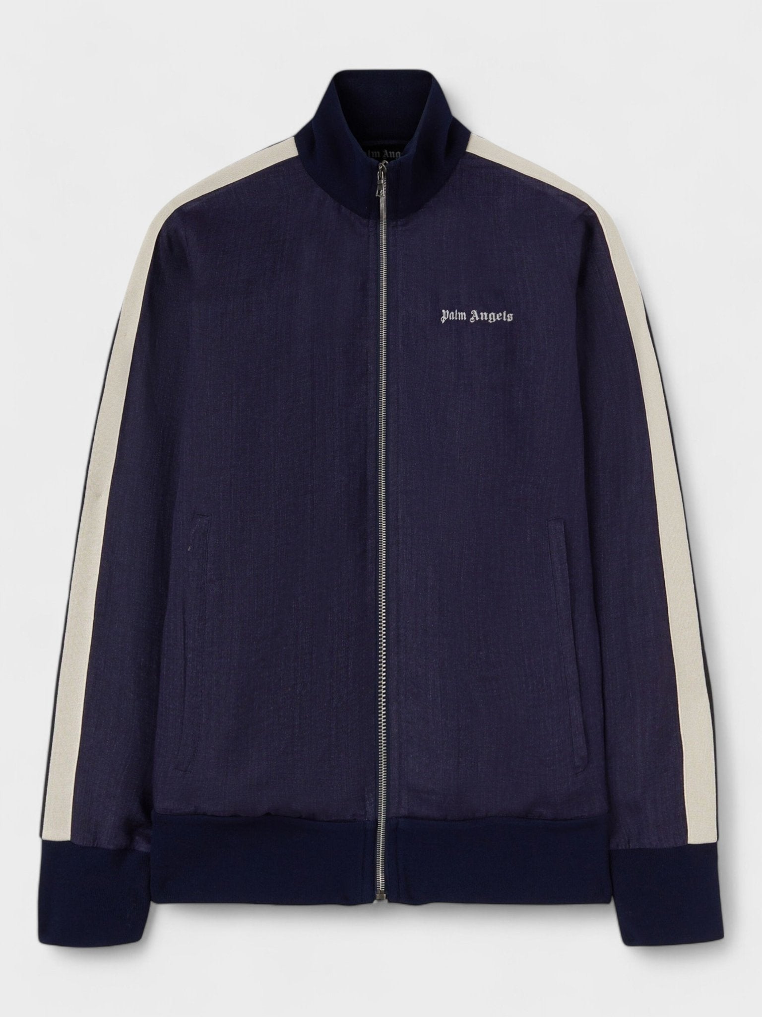 Palm Angels Linen Track Jacket Navy Blue - Supplied FashionPalm Angels