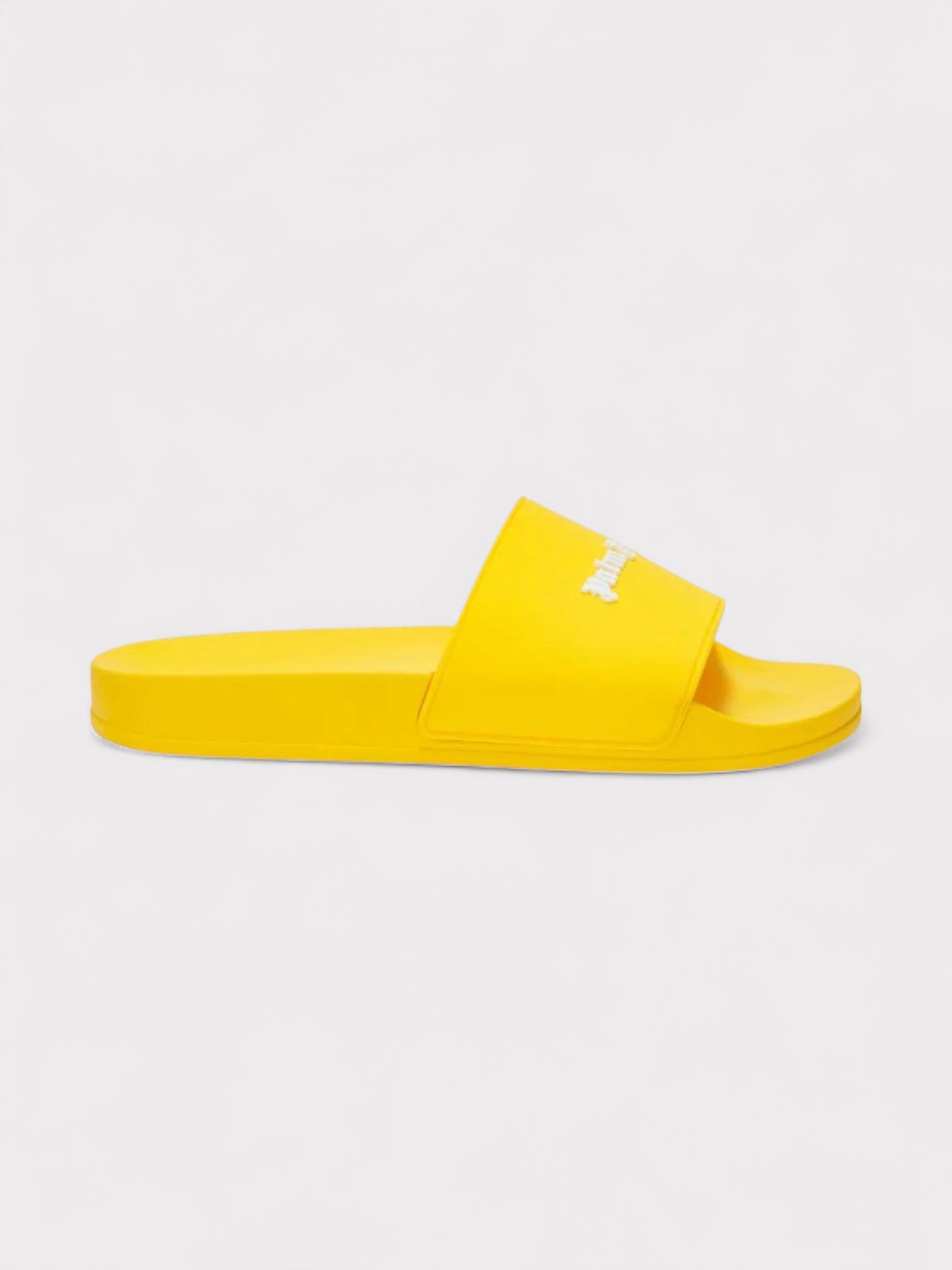 Palm Angels Logo Embossed Sliders Yellow - Supplied FashionPalm Angels
