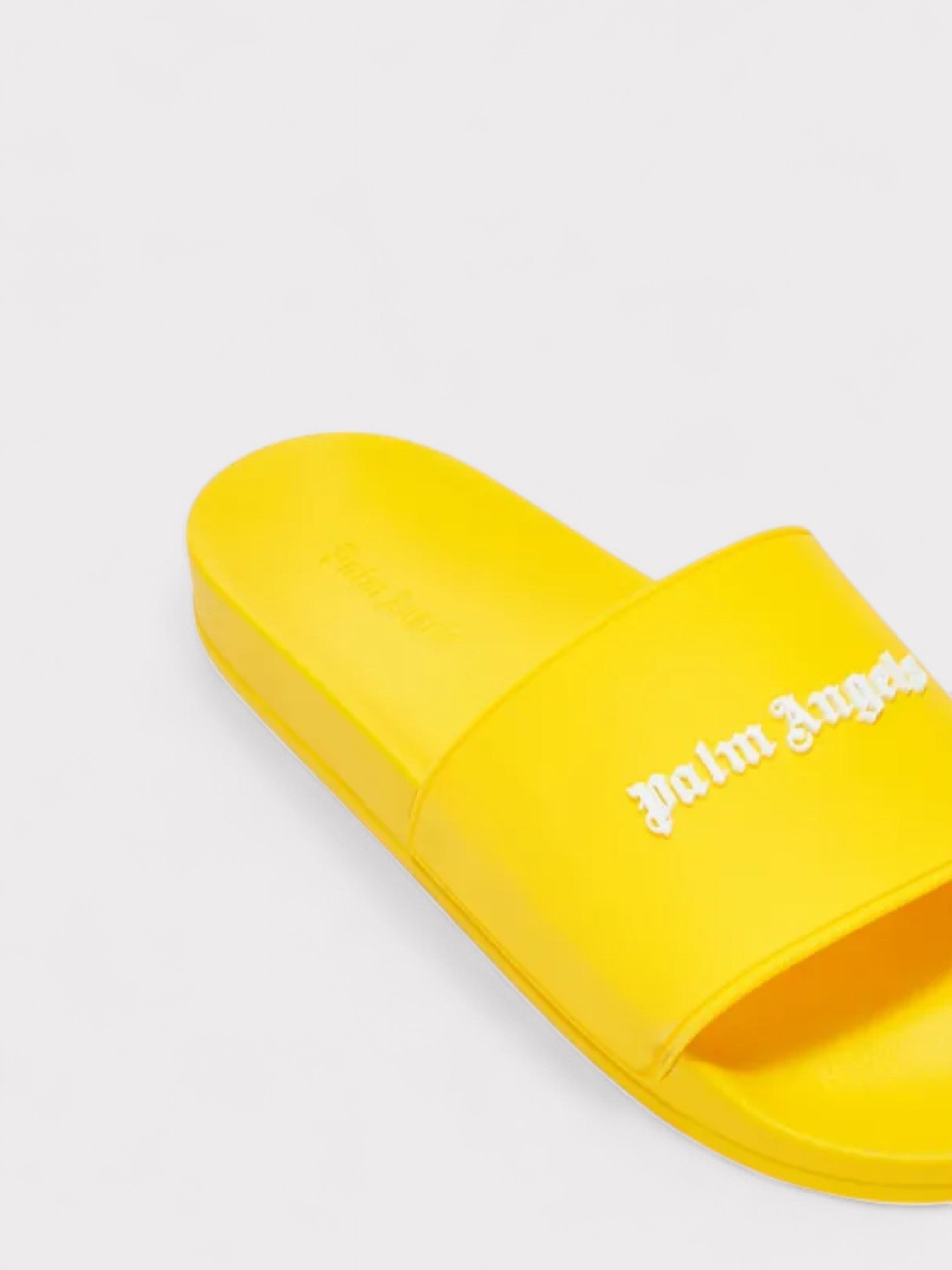 Palm Angels Logo Embossed Sliders Yellow - Supplied FashionPalm Angels