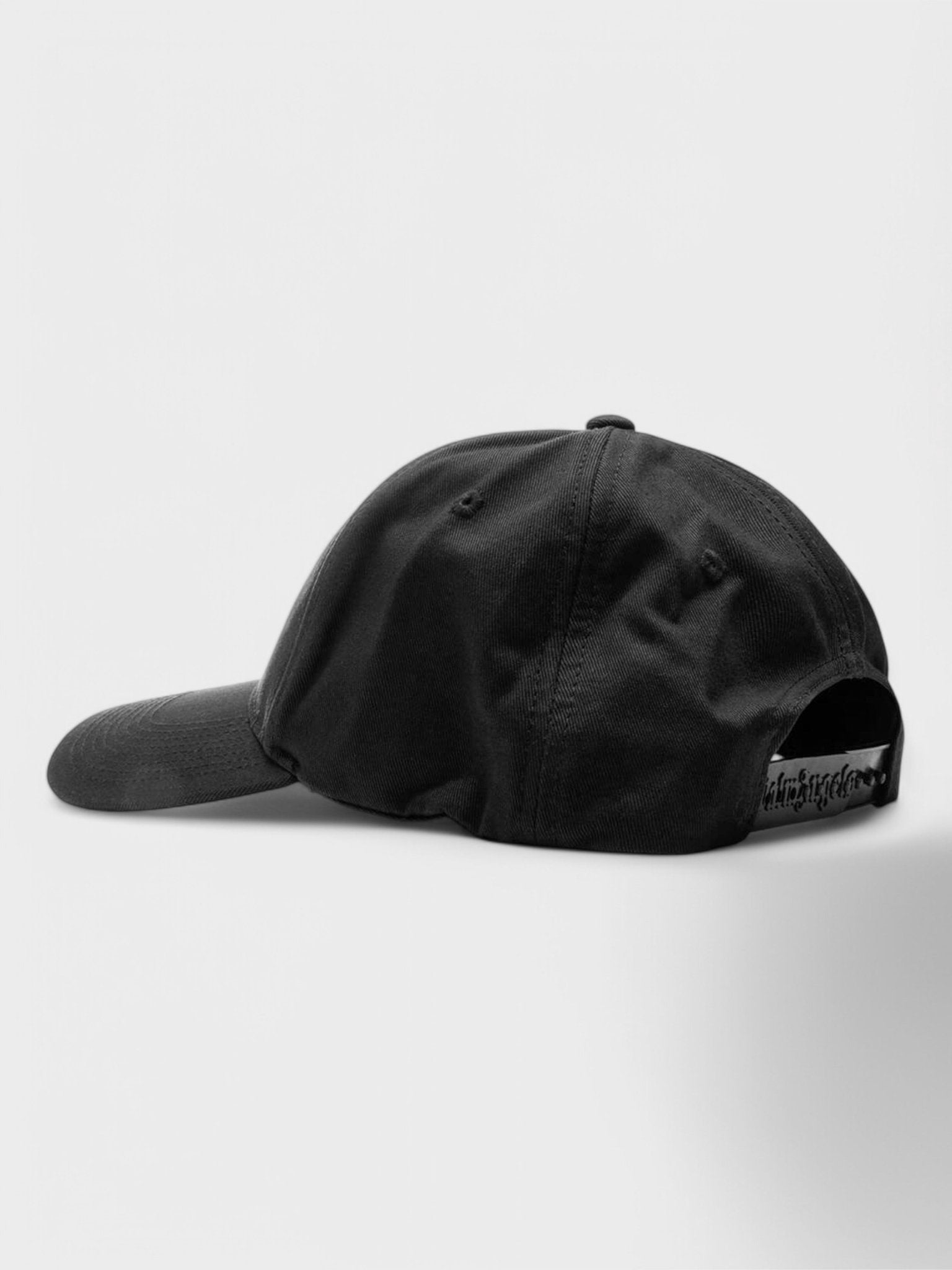 Palm Angels Logo - Print Cotton Cap Black - Supplied FashionPALM ANGELS