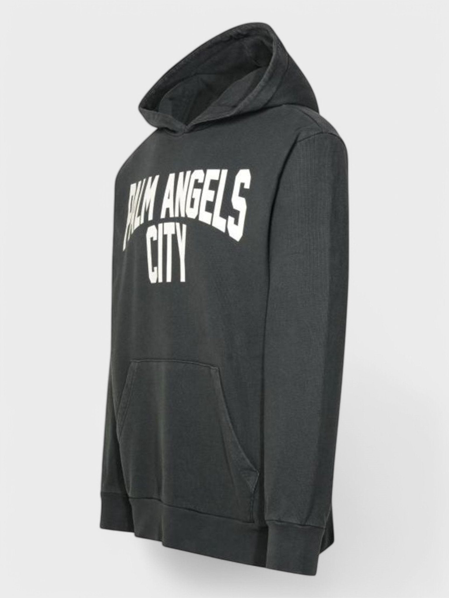 Palm Angels Logo - Print Hoodie Dark Grey - Supplied FashionPALM ANGELS