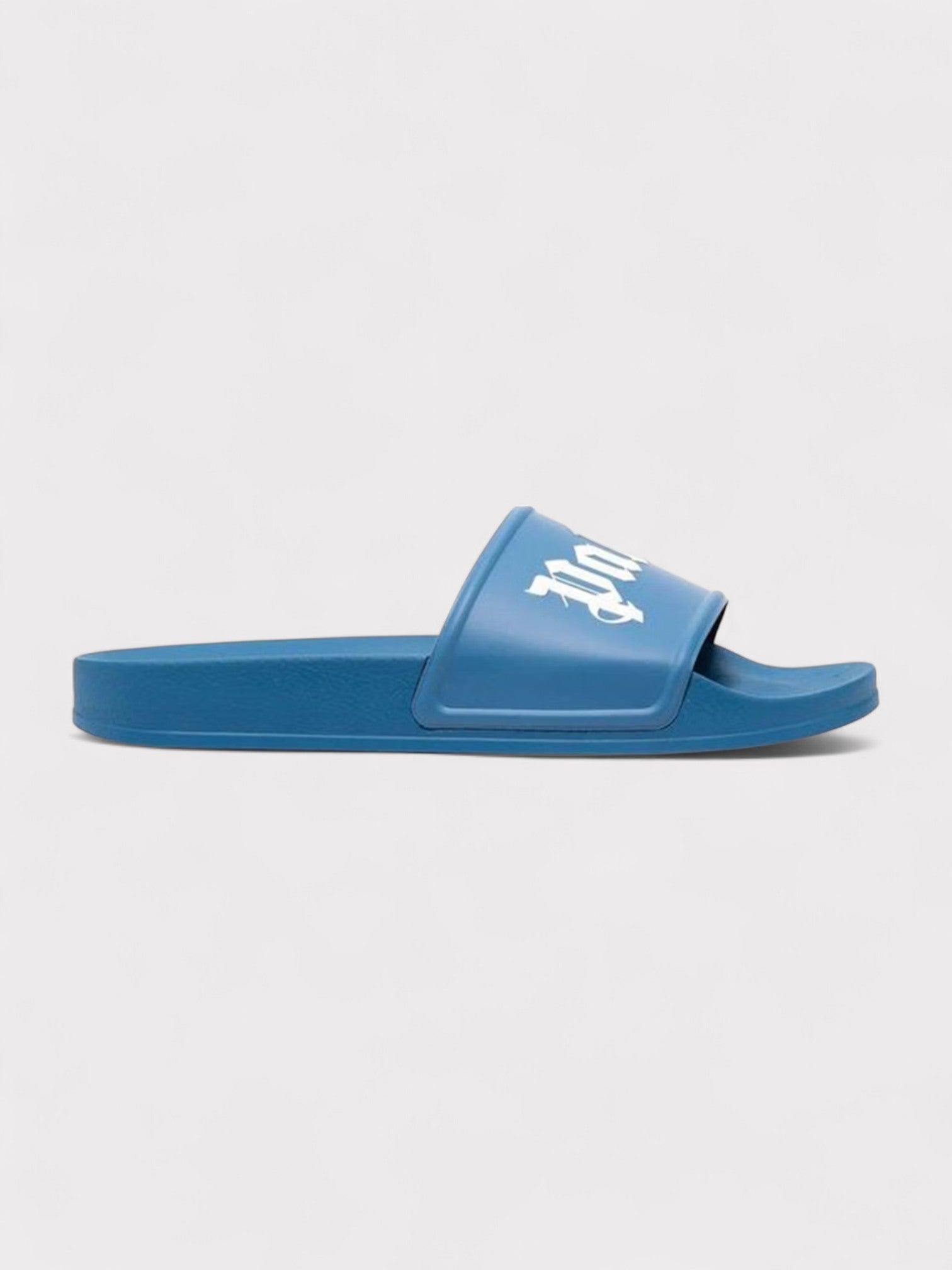 Palm Angels Logo Slides Blue White - Supplied FashionPalm Angels