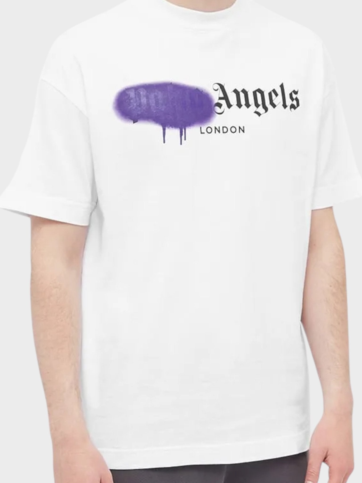 Palm Angels London Sprayed Logo T-shirt White - Supplied FashionPalm Angels