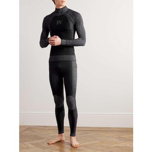 Palm Angels Monogram Baselayer Ski Bottoms Black - Supplied FashionPALM ANGELS