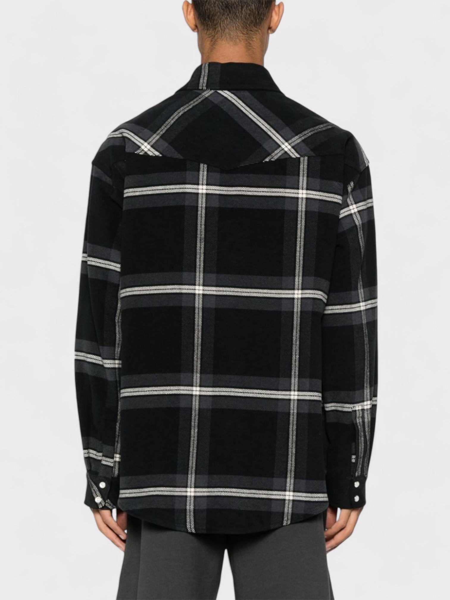 Palm Angels Monogram Check Overshirt Black - Supplied FashionPalm Angels