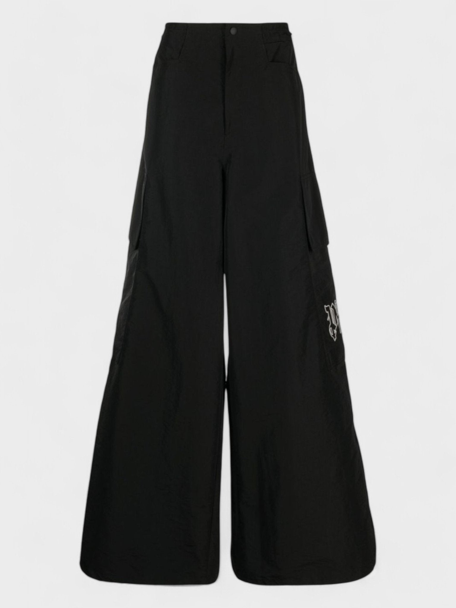 Palm Angels Monogram Parachute Pants Black - Supplied FashionPalm Angels