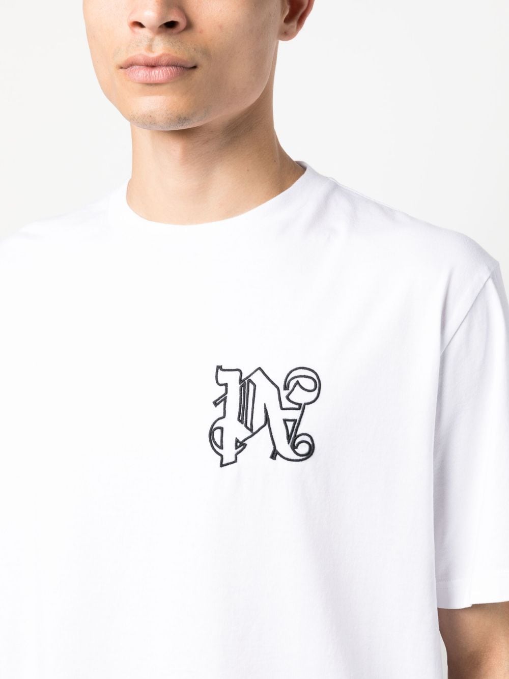 Palm Angels Monogram Regular Tee white - Supplied FashionPALM ANGELS