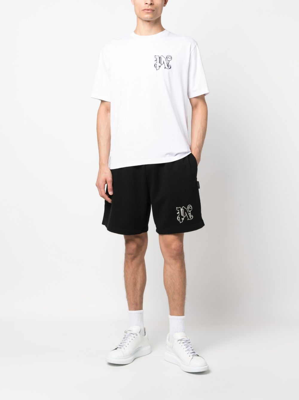 Palm Angels Monogram Regular Tee white - Supplied FashionPALM ANGELS