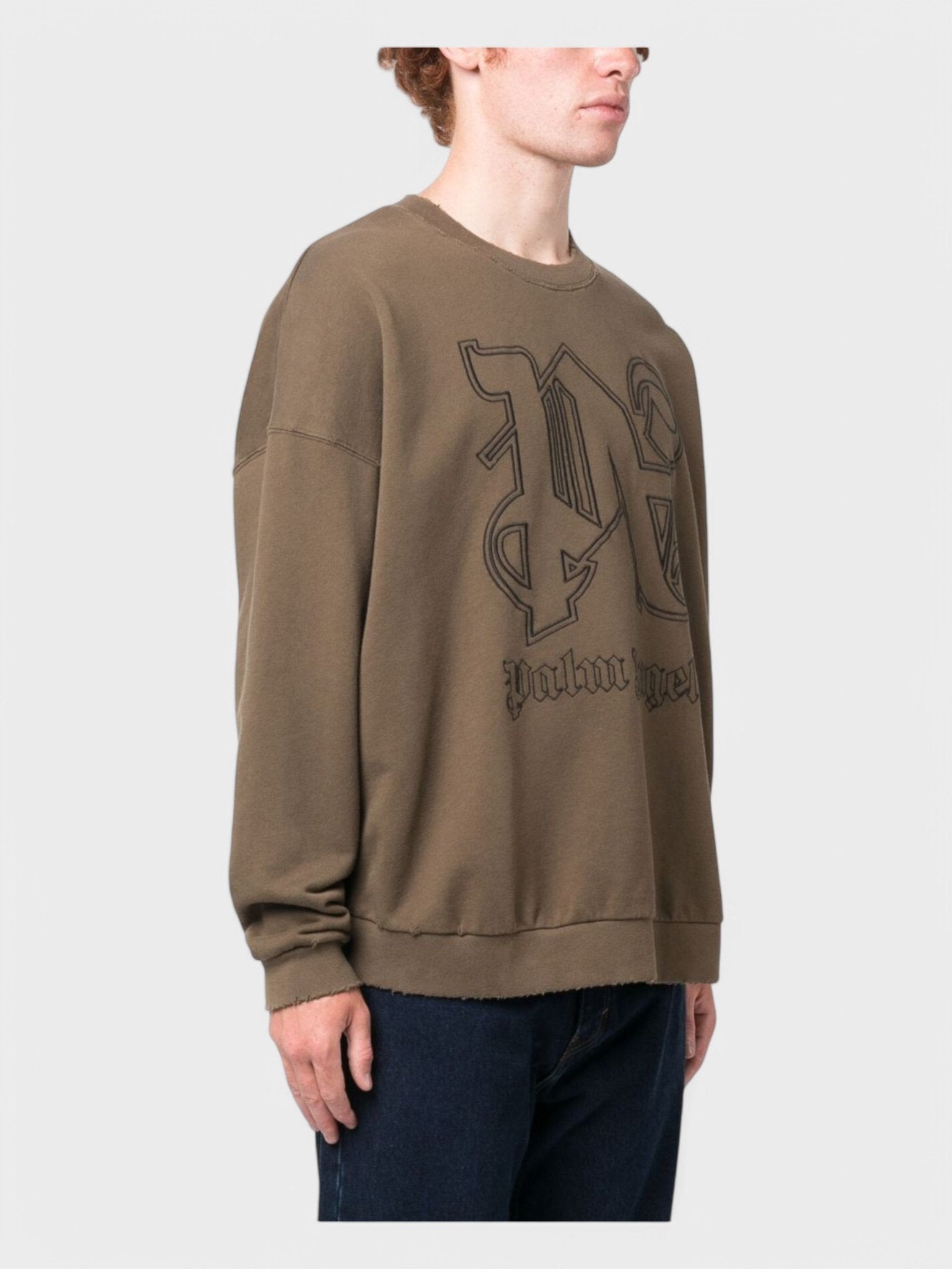 Palm Angels Monogram Statement Crew 'Brown/Black' - Supplied FashionPalm Angels