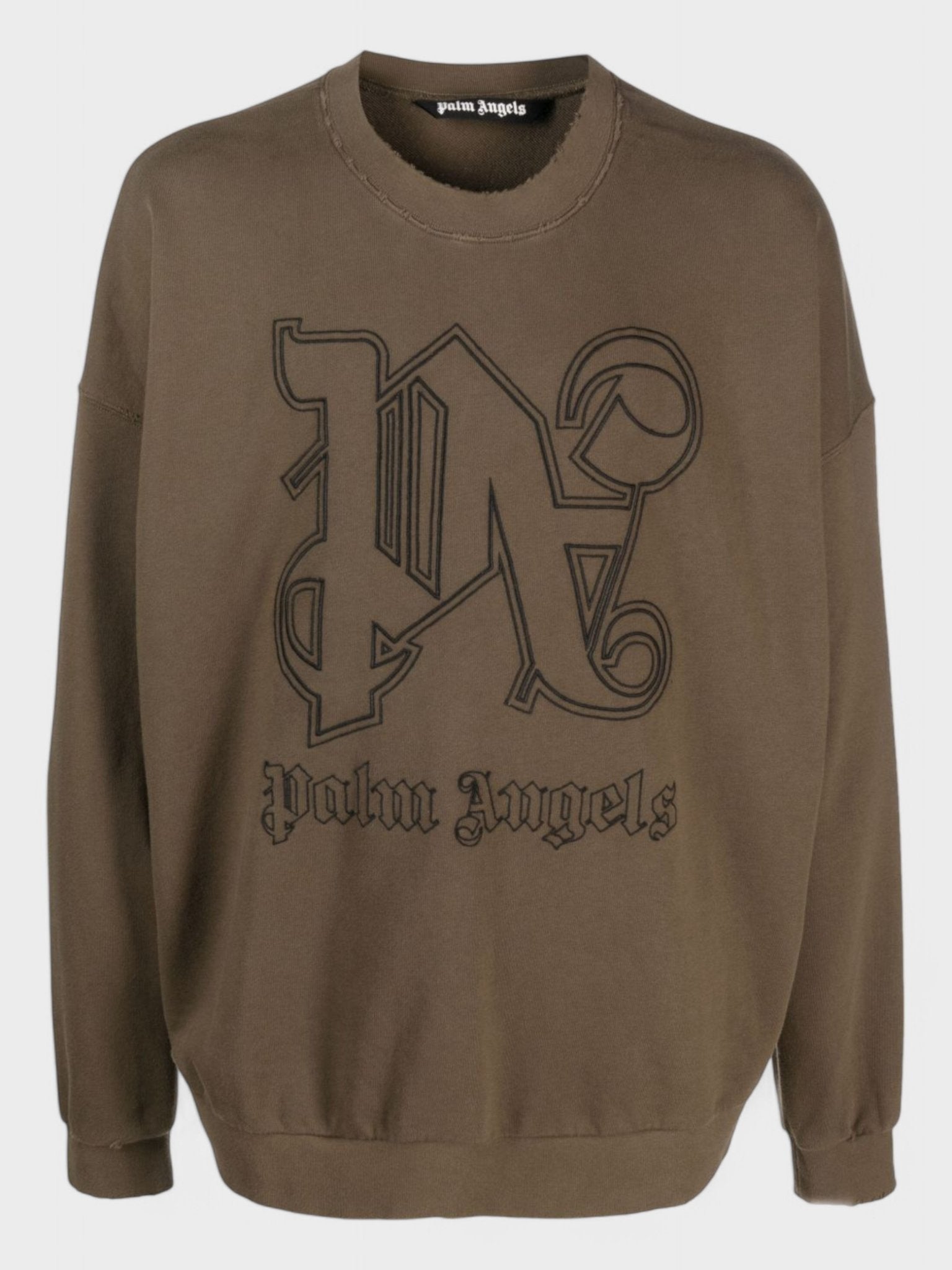 Palm Angels Monogram Statement Crew 'Brown/Black' - Supplied FashionPalm Angels